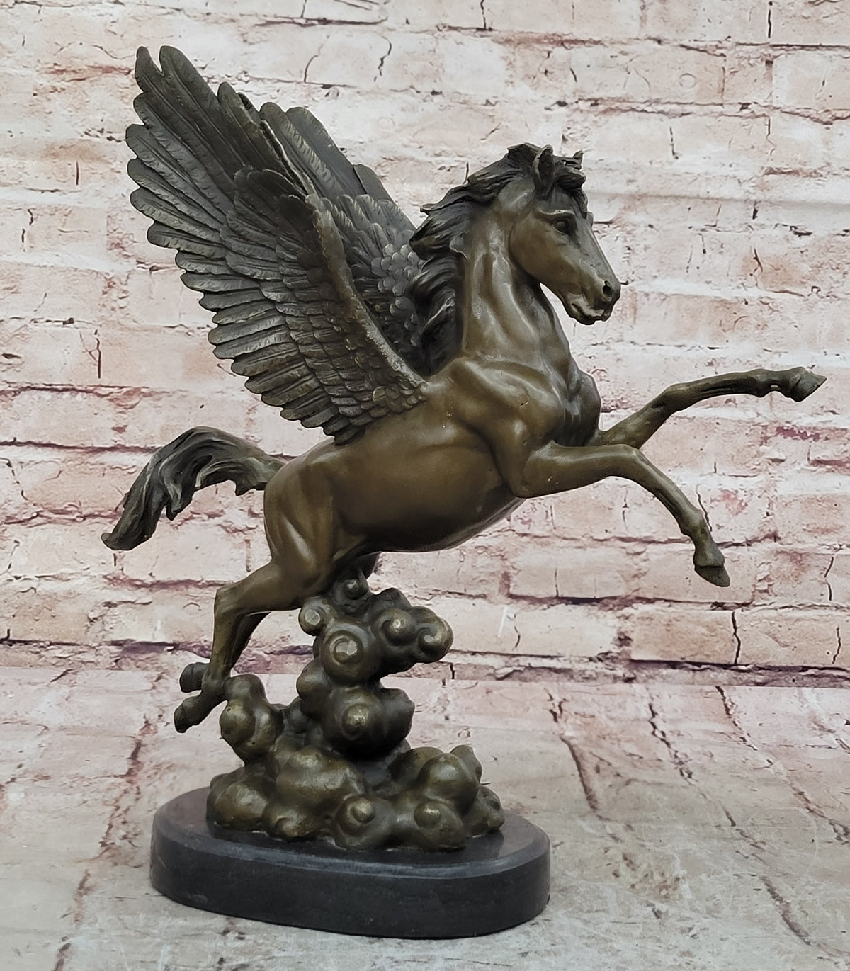 Handcrafted Genuine Real Bronze Sculpture Pegasus UniqueClassic Artwork Figurine