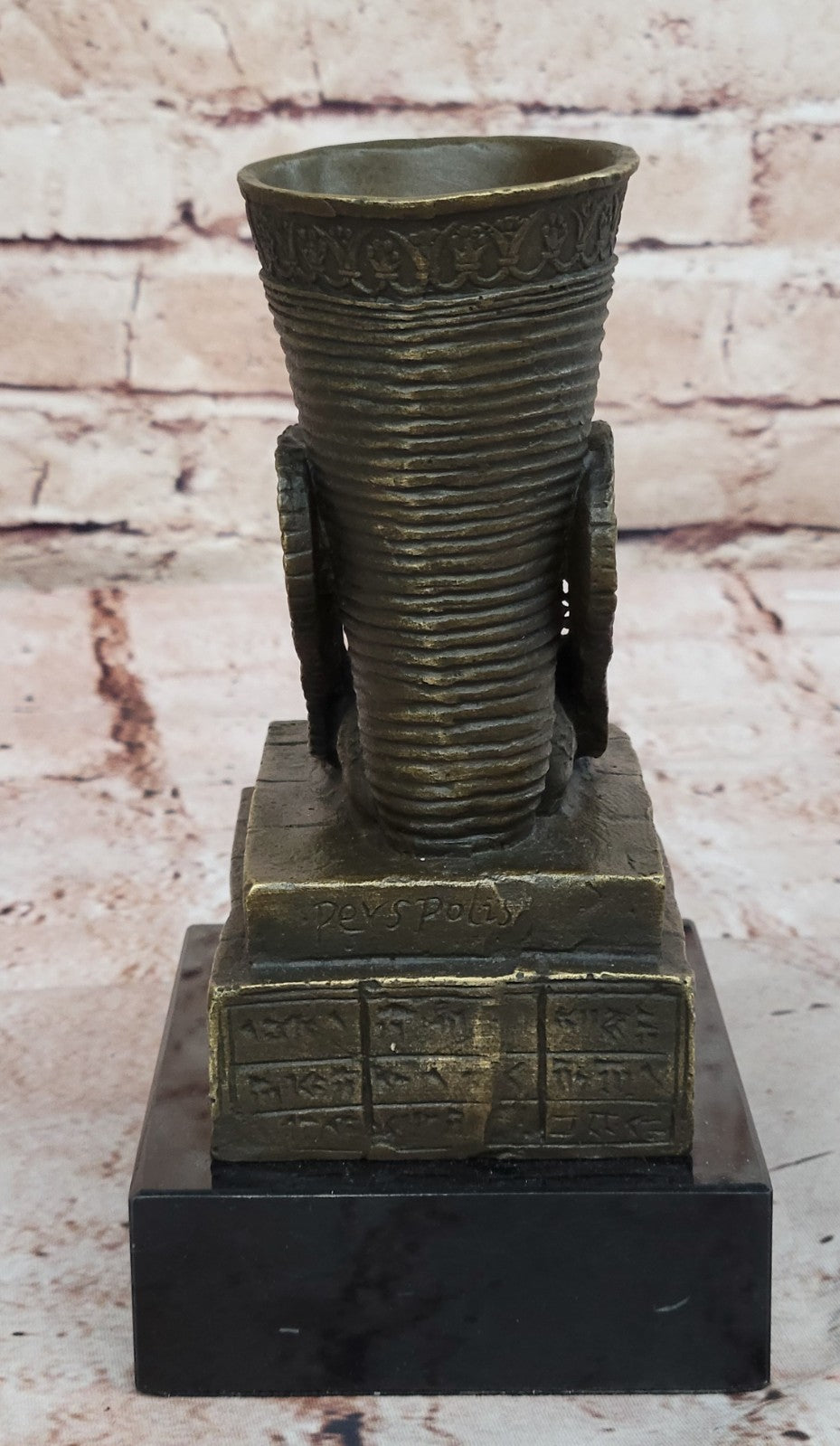 Signed Original Artwork Ornament Persepolis Statue model Candlestick Bronze Decor