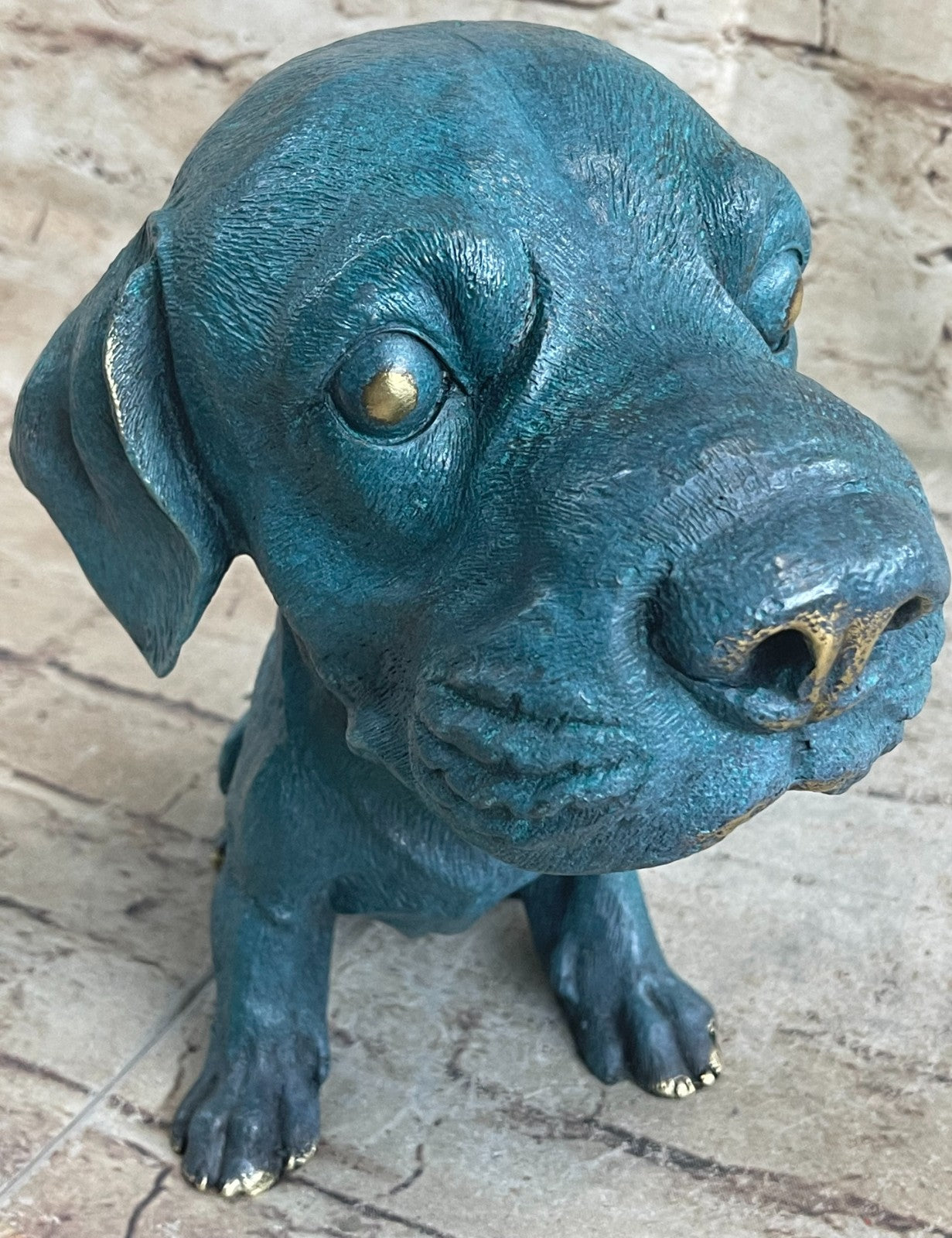 Labrador Dog Bust Bookend Bronze Home Art Statue Sculpture Breeder Kennel Gift