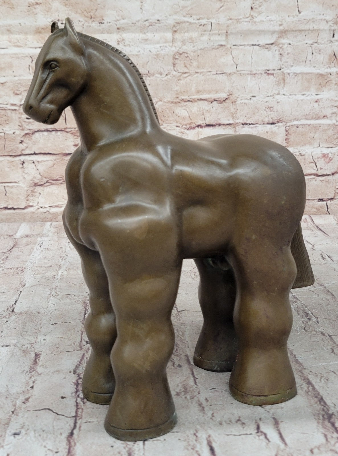 Stuning Bronze Statue Fernando Botero " Chubby Horse" Abstract Modern Artwork