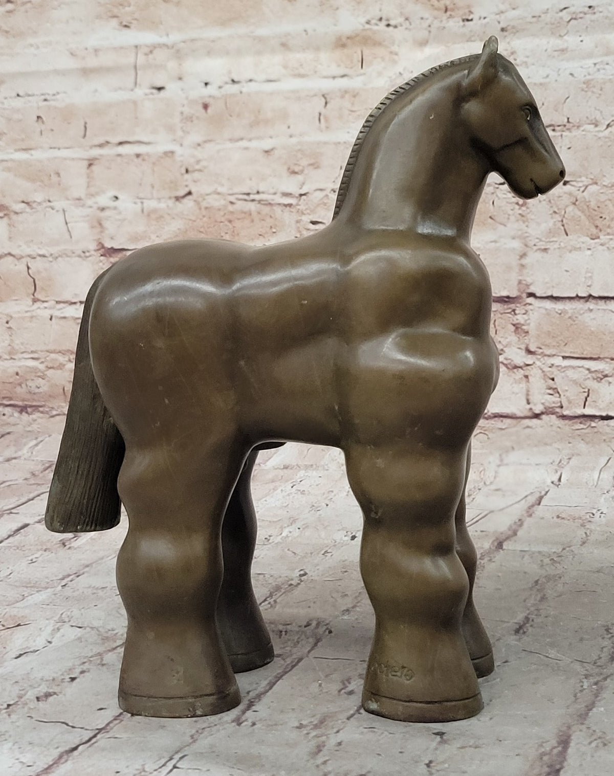 Stuning Bronze Statue Fernando Botero " Chubby Horse" Abstract Modern Artwork
