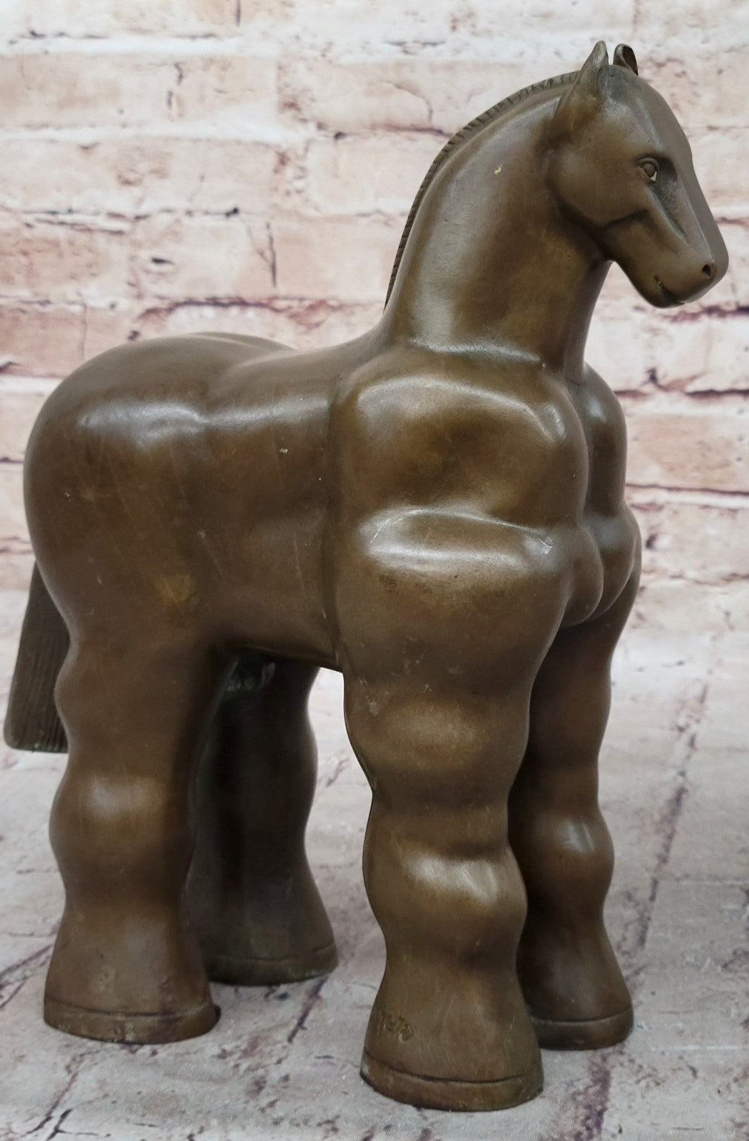 Stuning Bronze Statue Fernando Botero " Chubby Horse" Abstract Modern Artwork