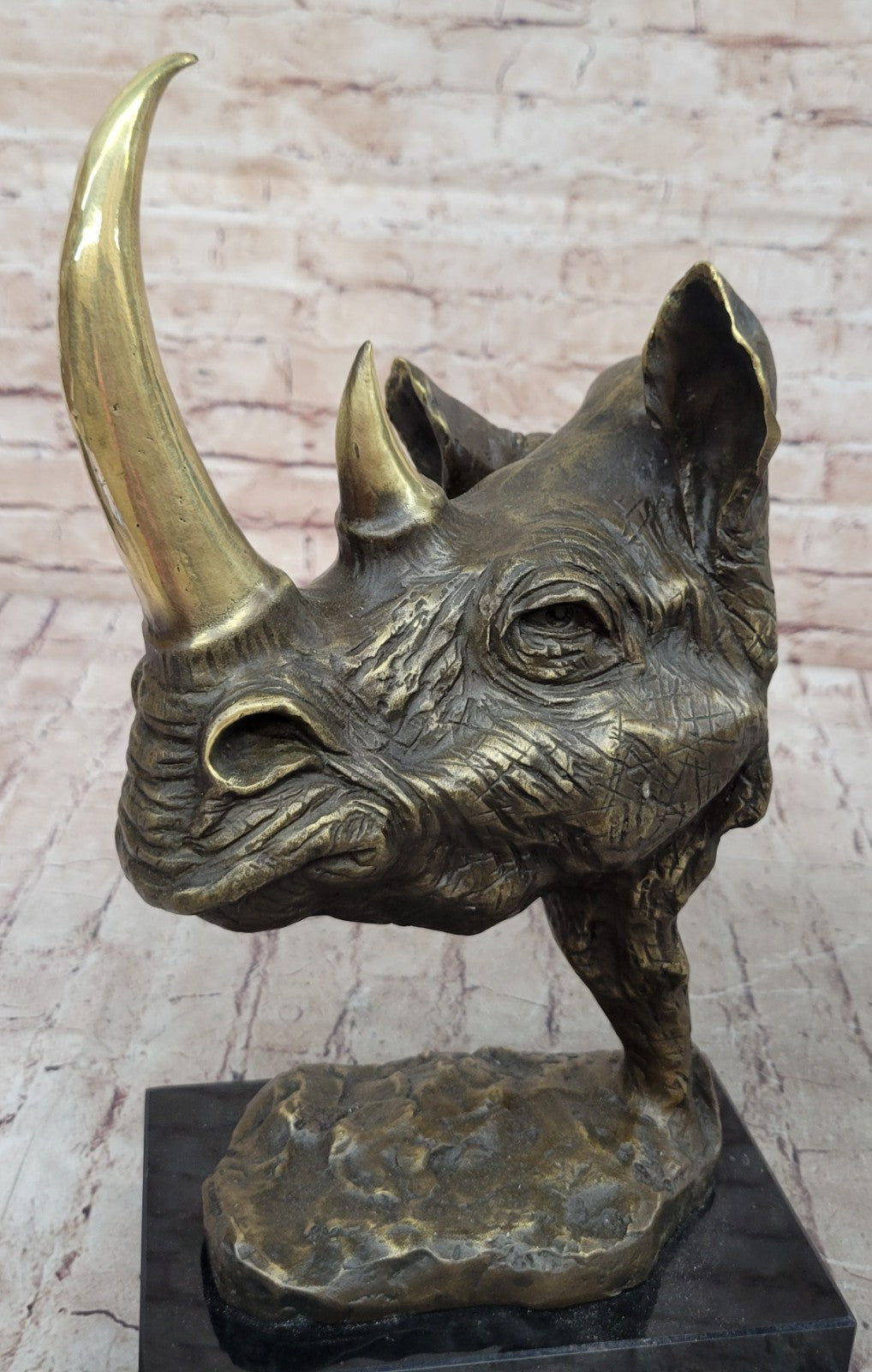 Dali Rhino Big Five Collector Safari Trophy Bronze Marble Statue Sculpture