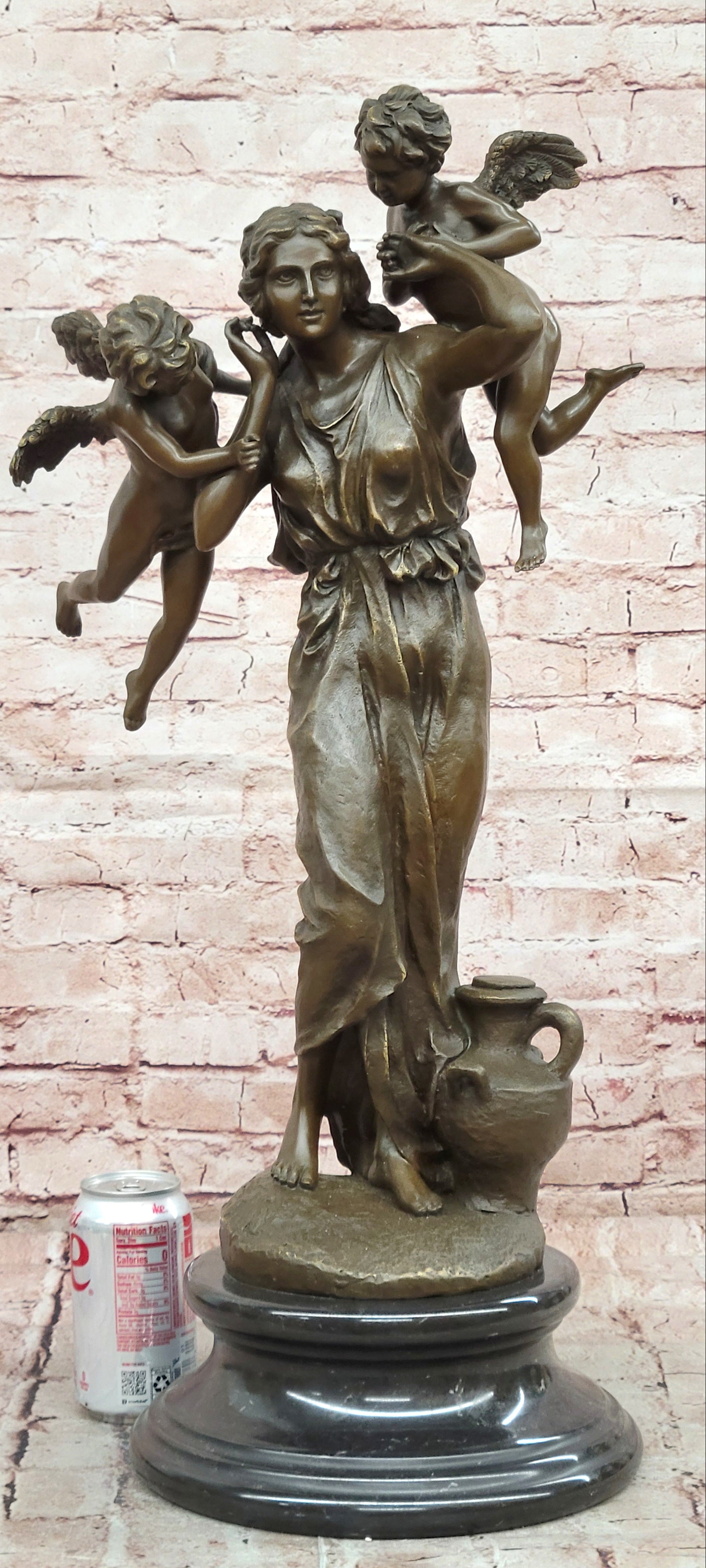 Milo Bronze Mother Goddess with Angels Figurine Home Decor Statue