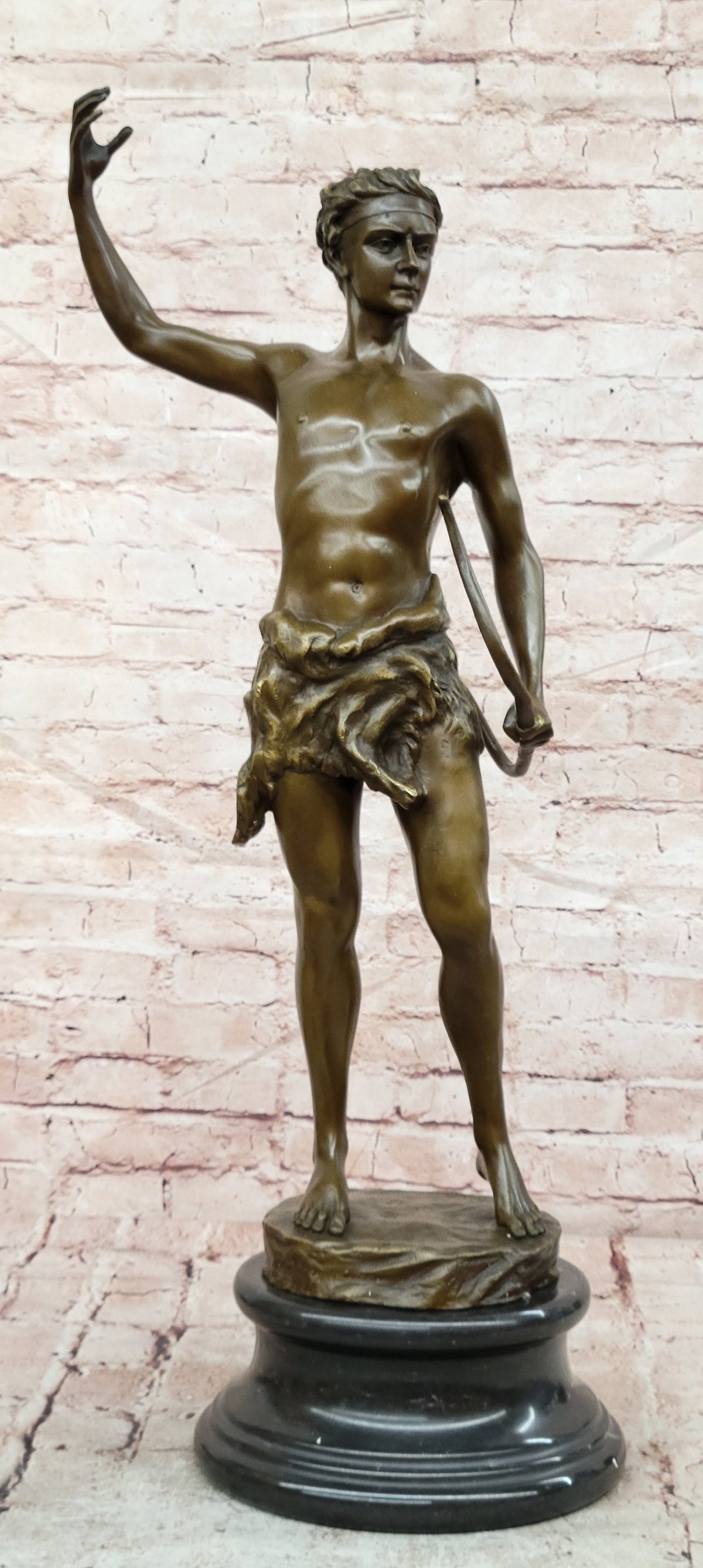 Art Deco Showcase: Signed Kuchler Bronze - Warrior Sculpture Centerpiece