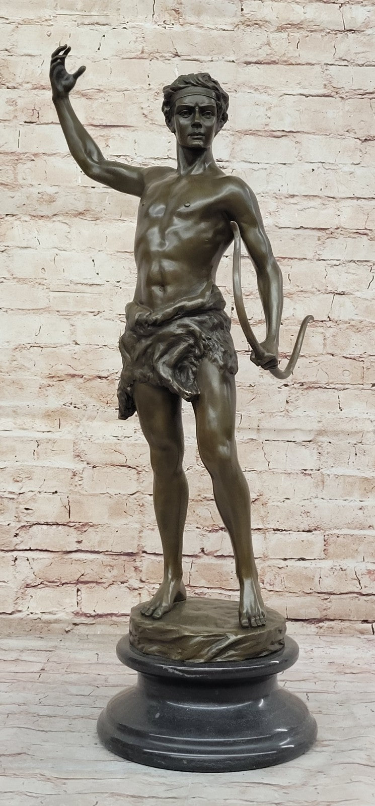 Art Deco Showcase: Signed Kuchler Bronze - Warrior Sculpture Centerpiece