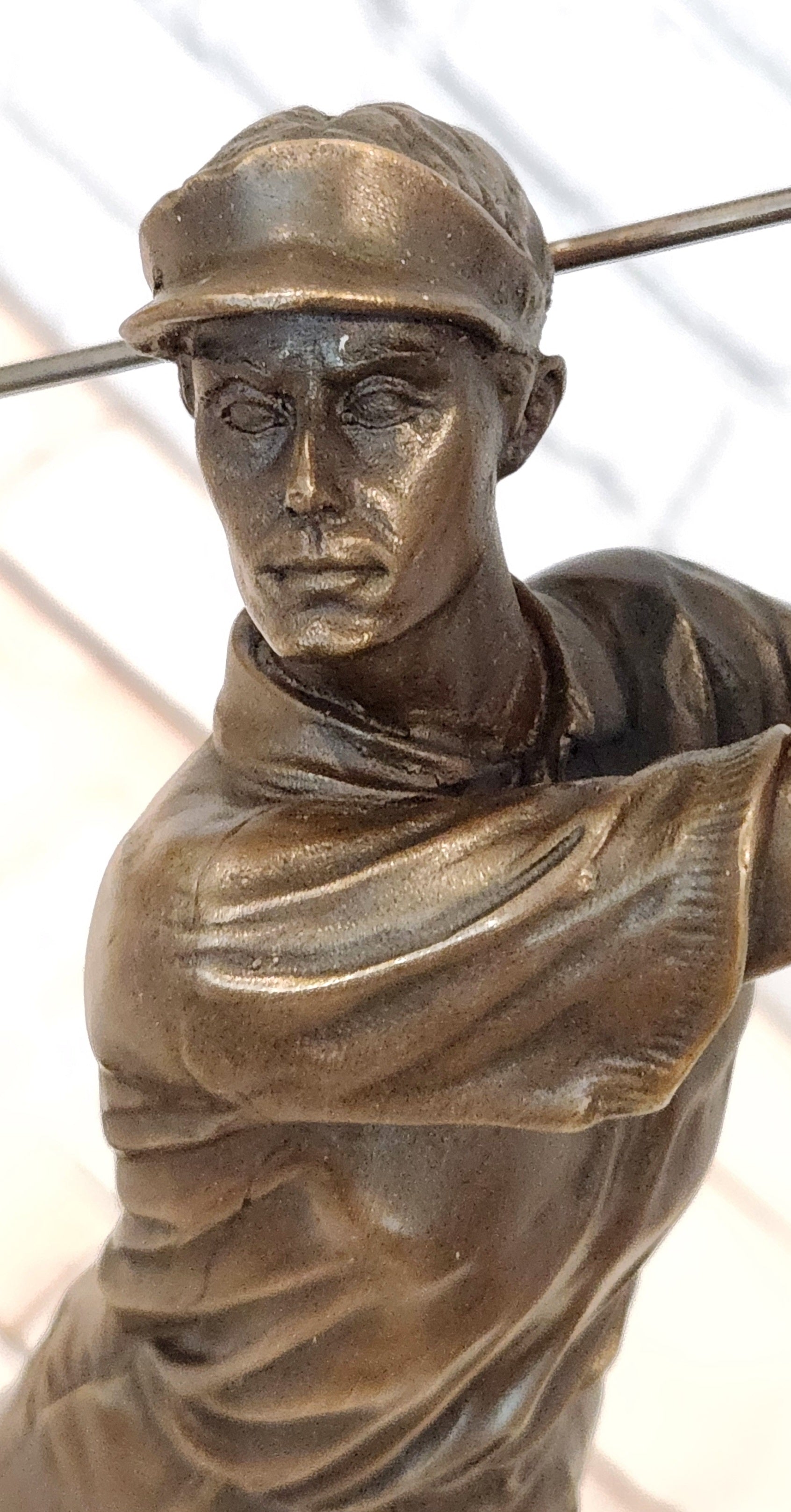 Vintage Bronze Golfer Golfing Statue Putting Figure Trophy Man Cave Club Putting