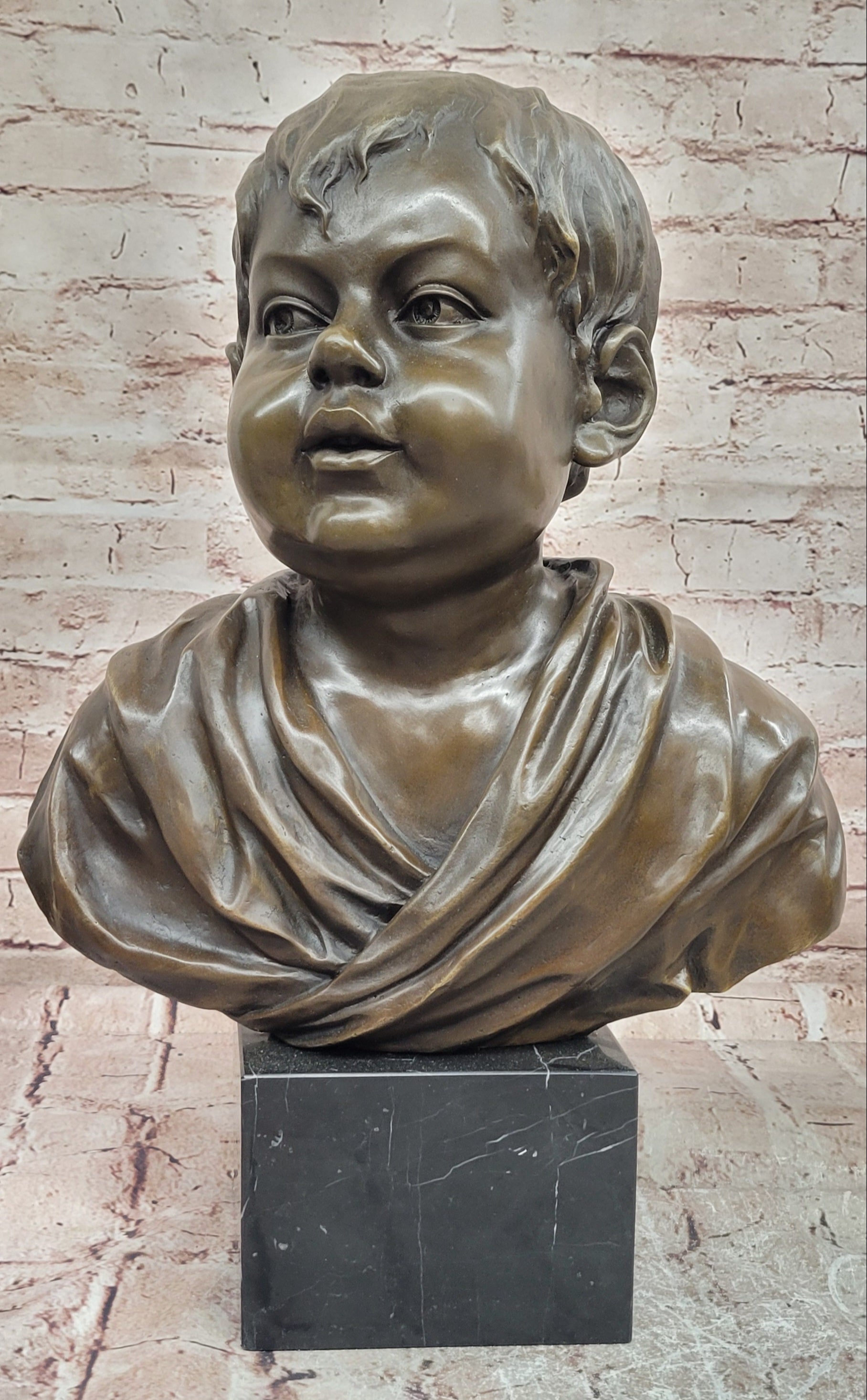 Milo Bronze Young Boy Bust Sculpture Hot Cast Gallery Artwork Figure