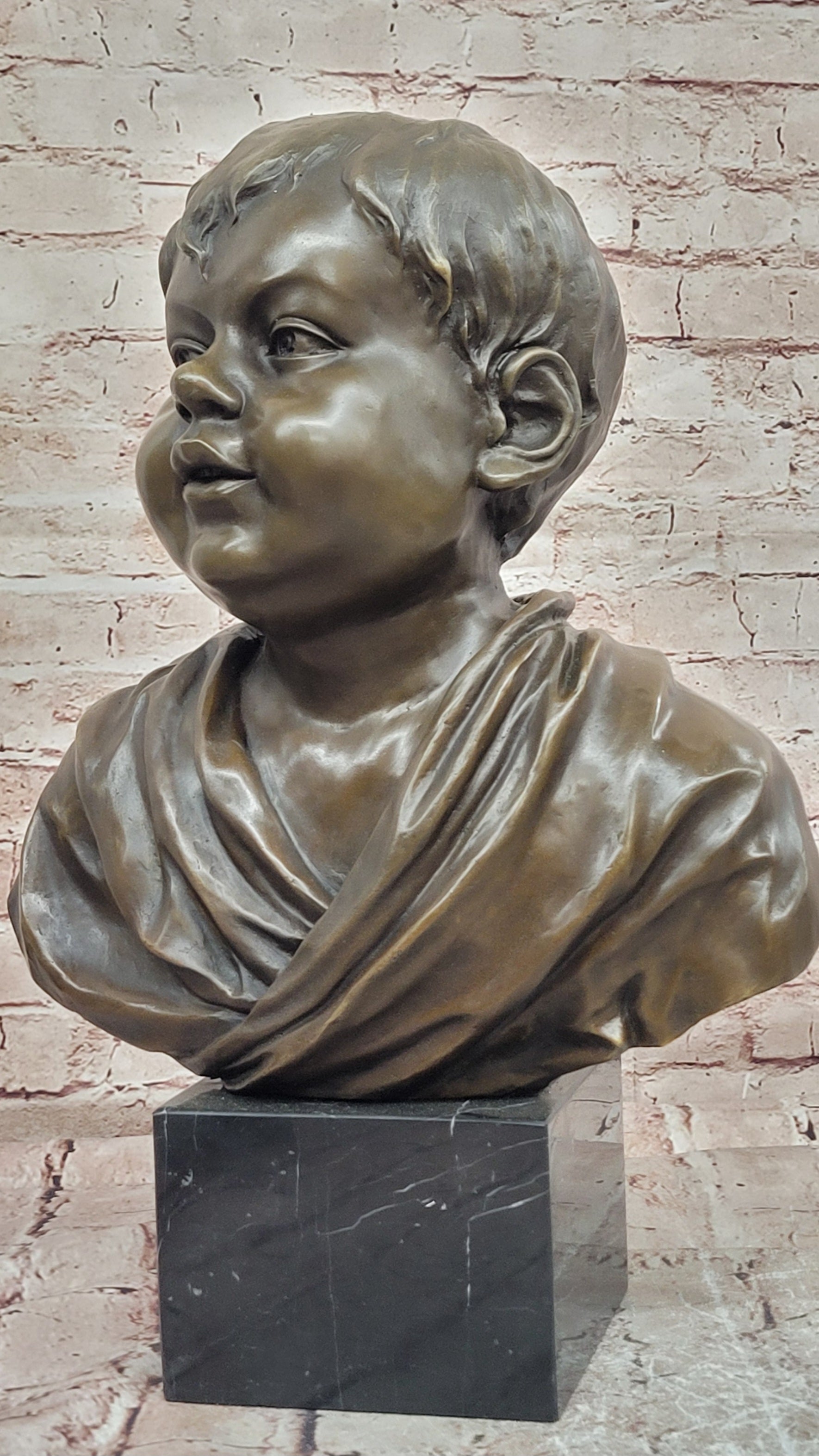 Milo Bronze Young Boy Bust Sculpture Hot Cast Gallery Artwork Figure