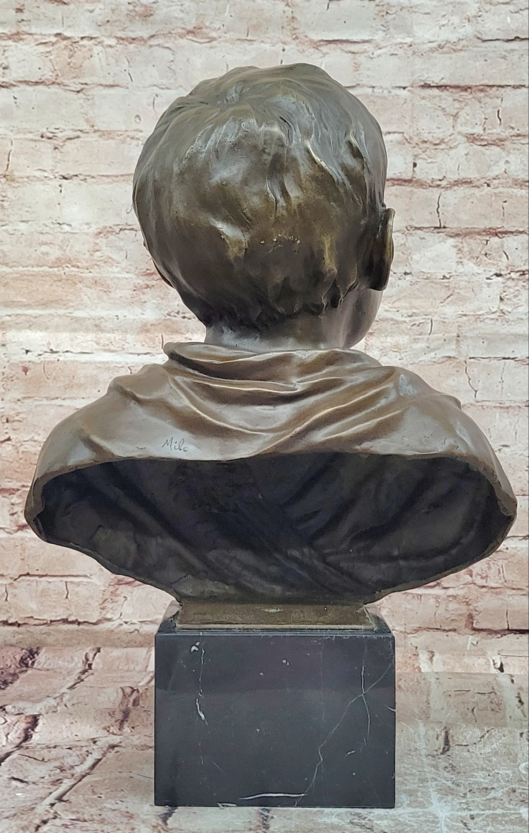 Milo Bronze Young Boy Bust Sculpture Hot Cast Gallery Artwork Figure
