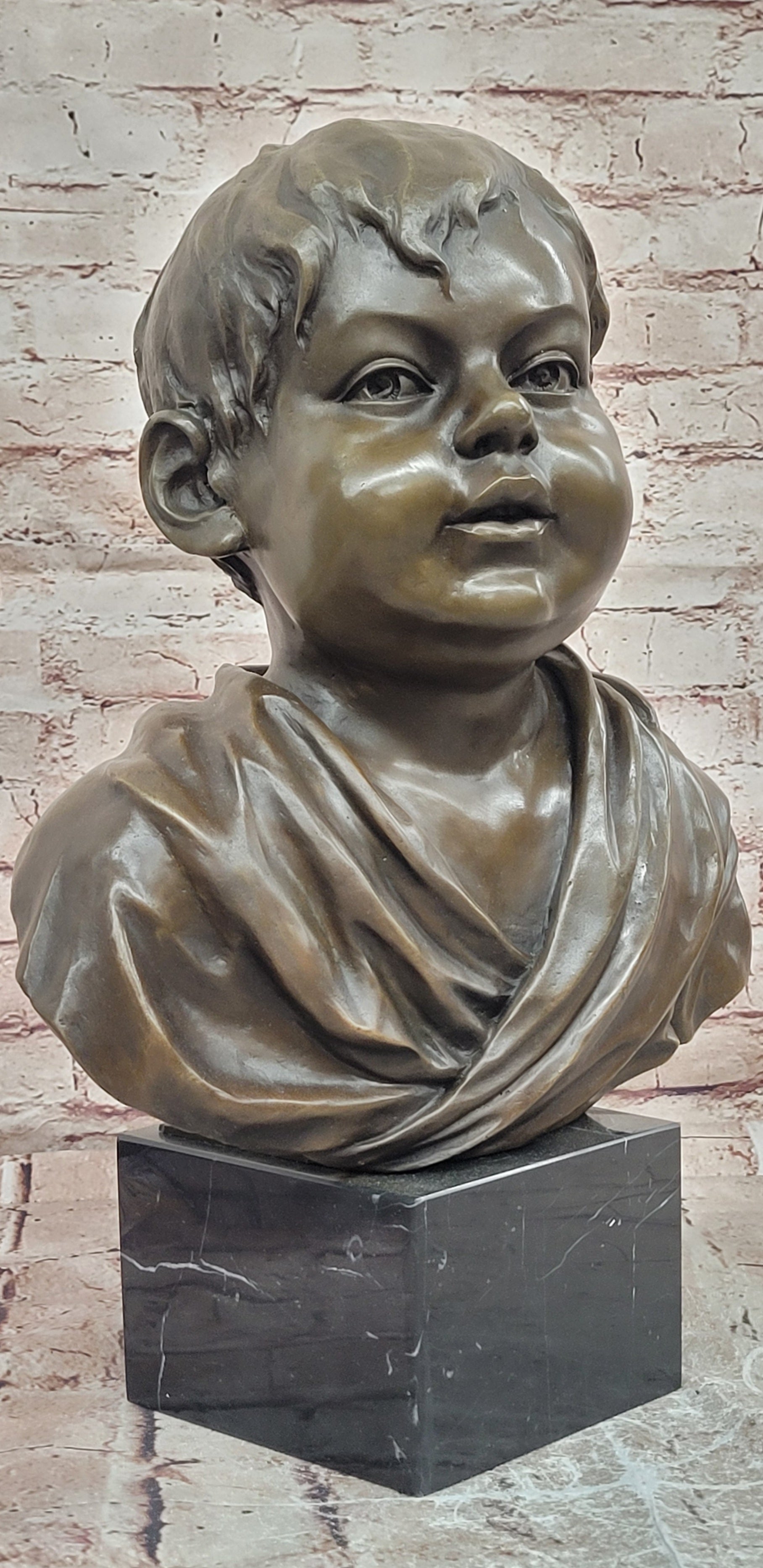 Milo Bronze Young Boy Bust Sculpture Hot Cast Gallery Artwork Figure