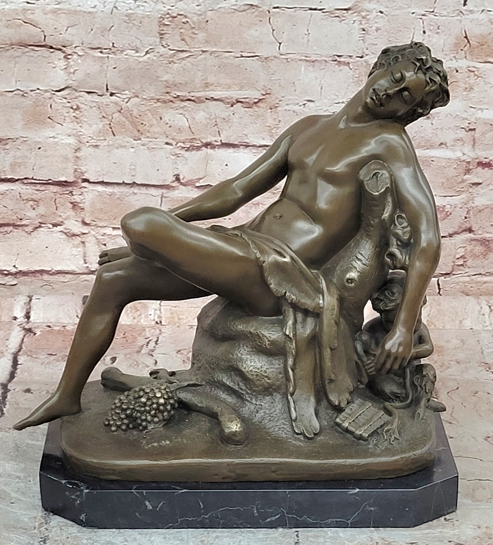 Mario Nick Bronze Saturn Statue Roman God Mythological Sculpture Art Piece Decor