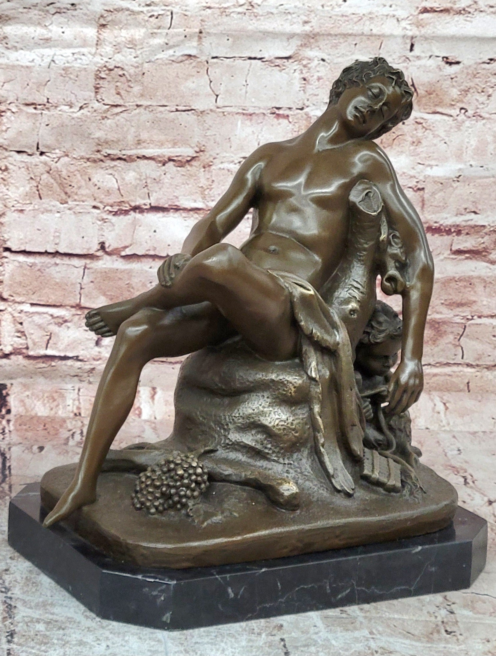 Mario Nick Bronze Saturn Statue Roman God Mythological Sculpture Art Piece Decor