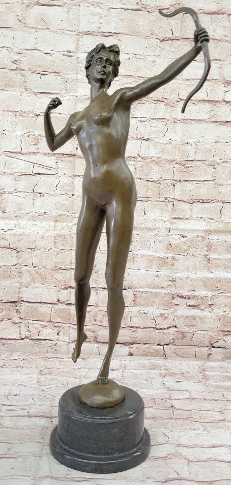 Jean Patoue`s Diana Nemorensis Bronze Sculpture Classic Nude Artwork