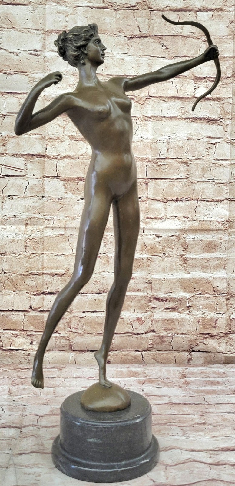 Jean Patoue`s Diana Nemorensis Bronze Sculpture Classic Nude Artwork