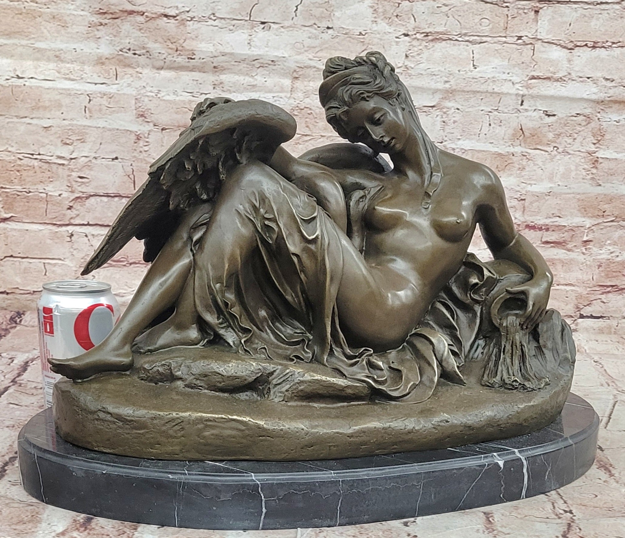 Carrier Belleuse Leda and Swan Bronze Statue Classic Mythology Artwork