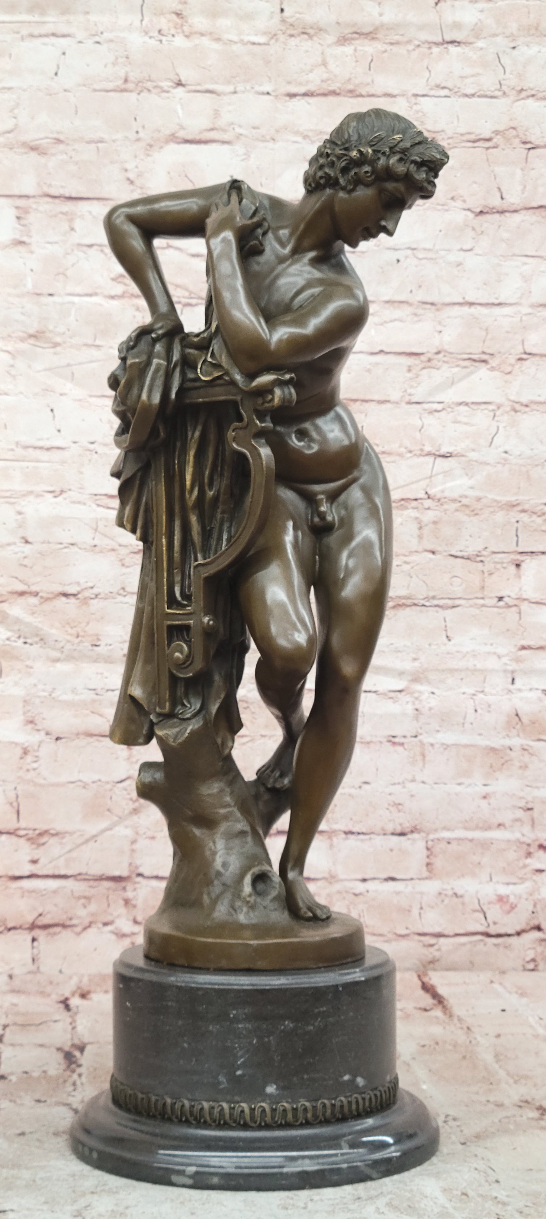 Bronze Apollo Greek God Sculpture Giambologna Museum Quality Fine Art Statue