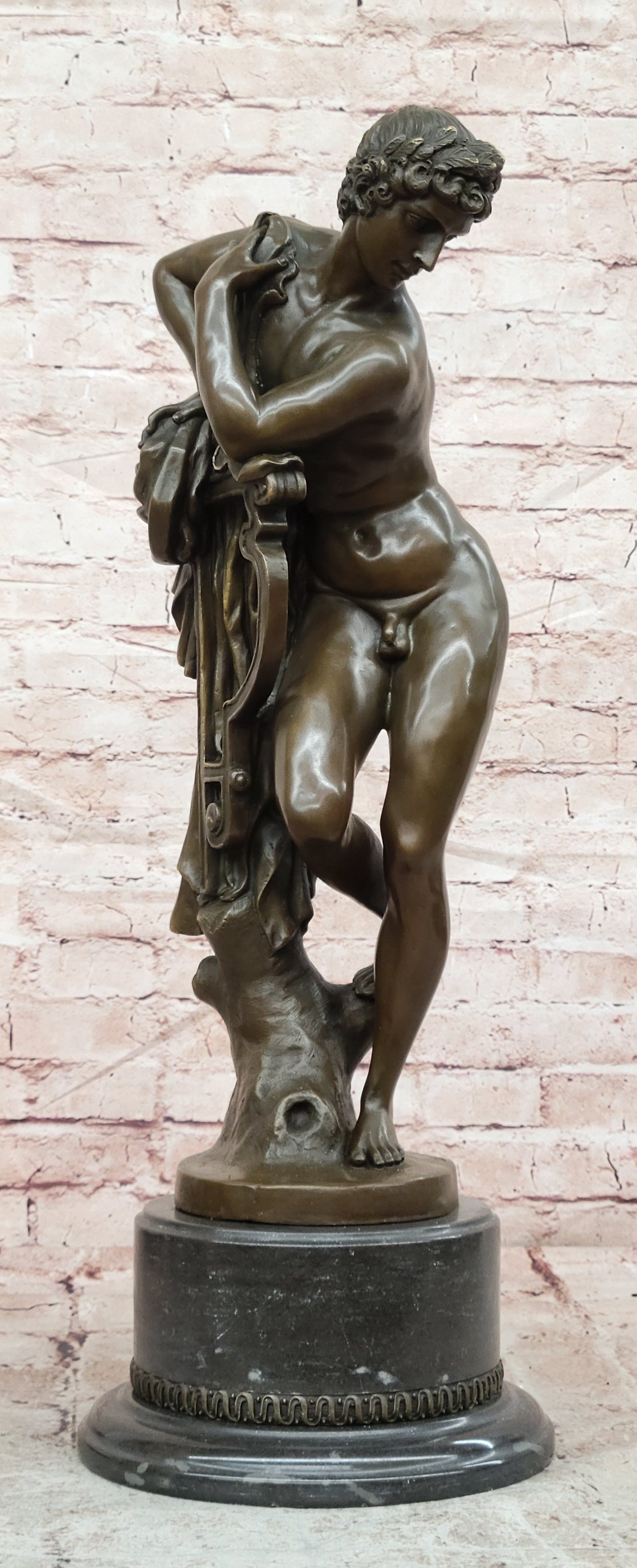Bronze Apollo Greek God Sculpture Giambologna Museum Quality Fine Art Statue