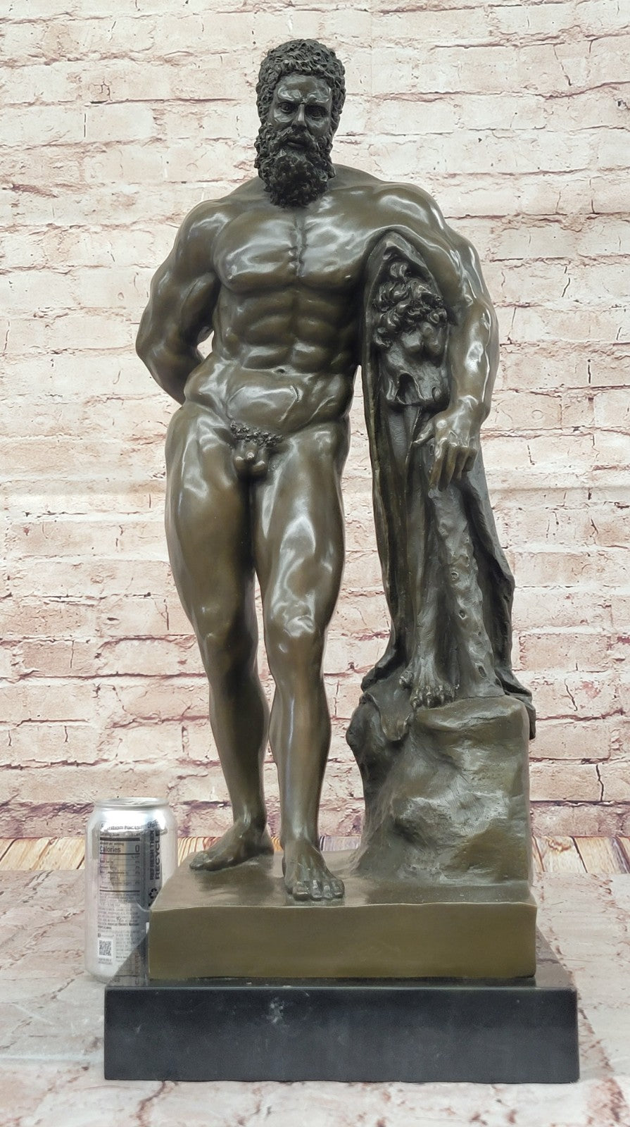 Collector`s Edition: Signed Glycon Hercules - Bronze Sculpture Figurine