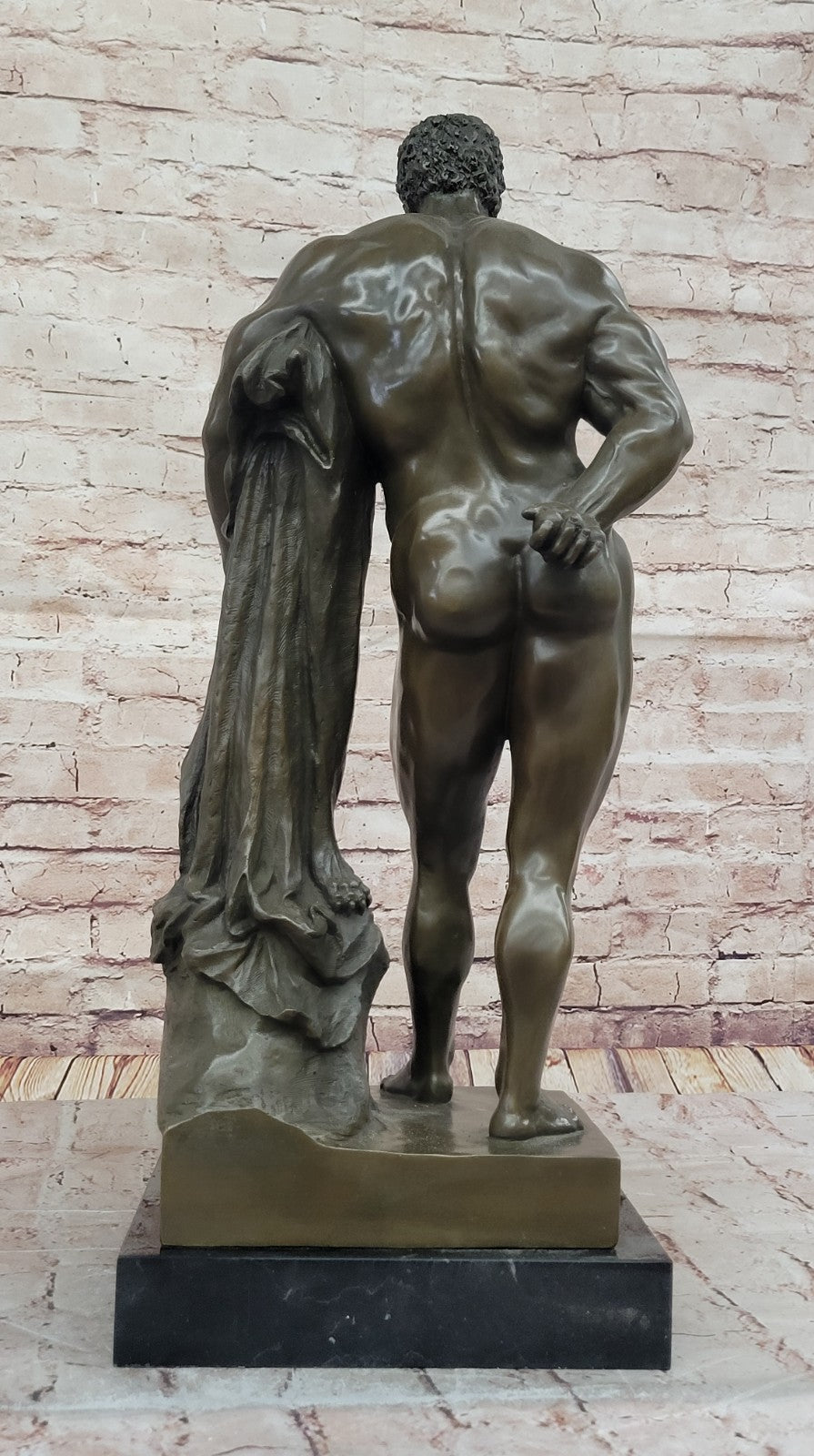Collector`s Edition: Signed Glycon Hercules - Bronze Sculpture Figurine