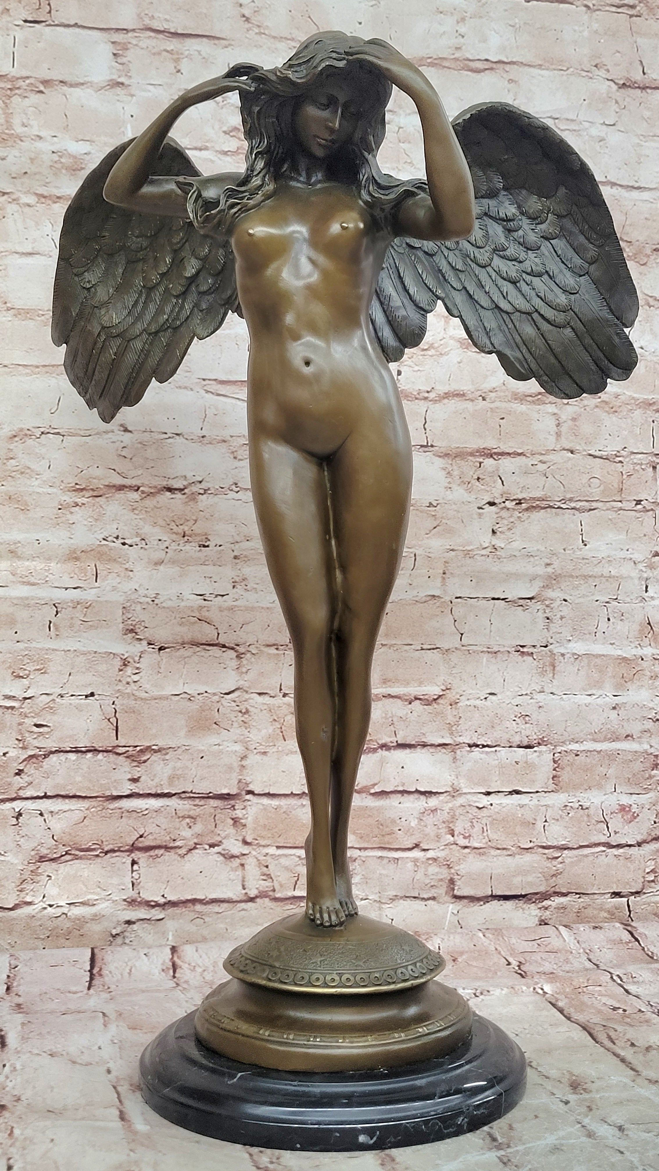 Handcrafted bronze sculpture SALE Night Descending Weinman Nude Artwork Sale