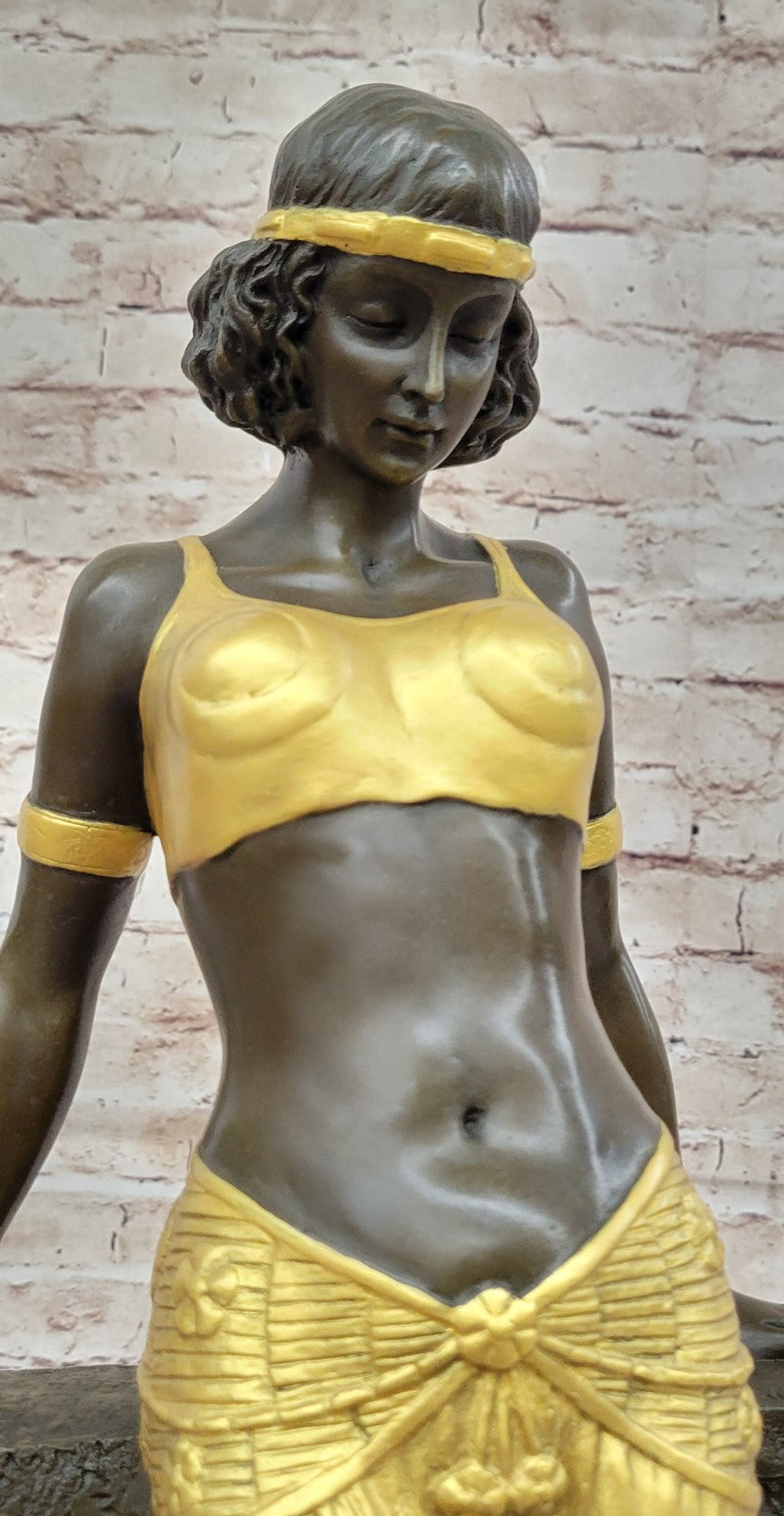 Handcrafted Bronze Sculpture: Milo`s Signed Egyptian Princess Figurine