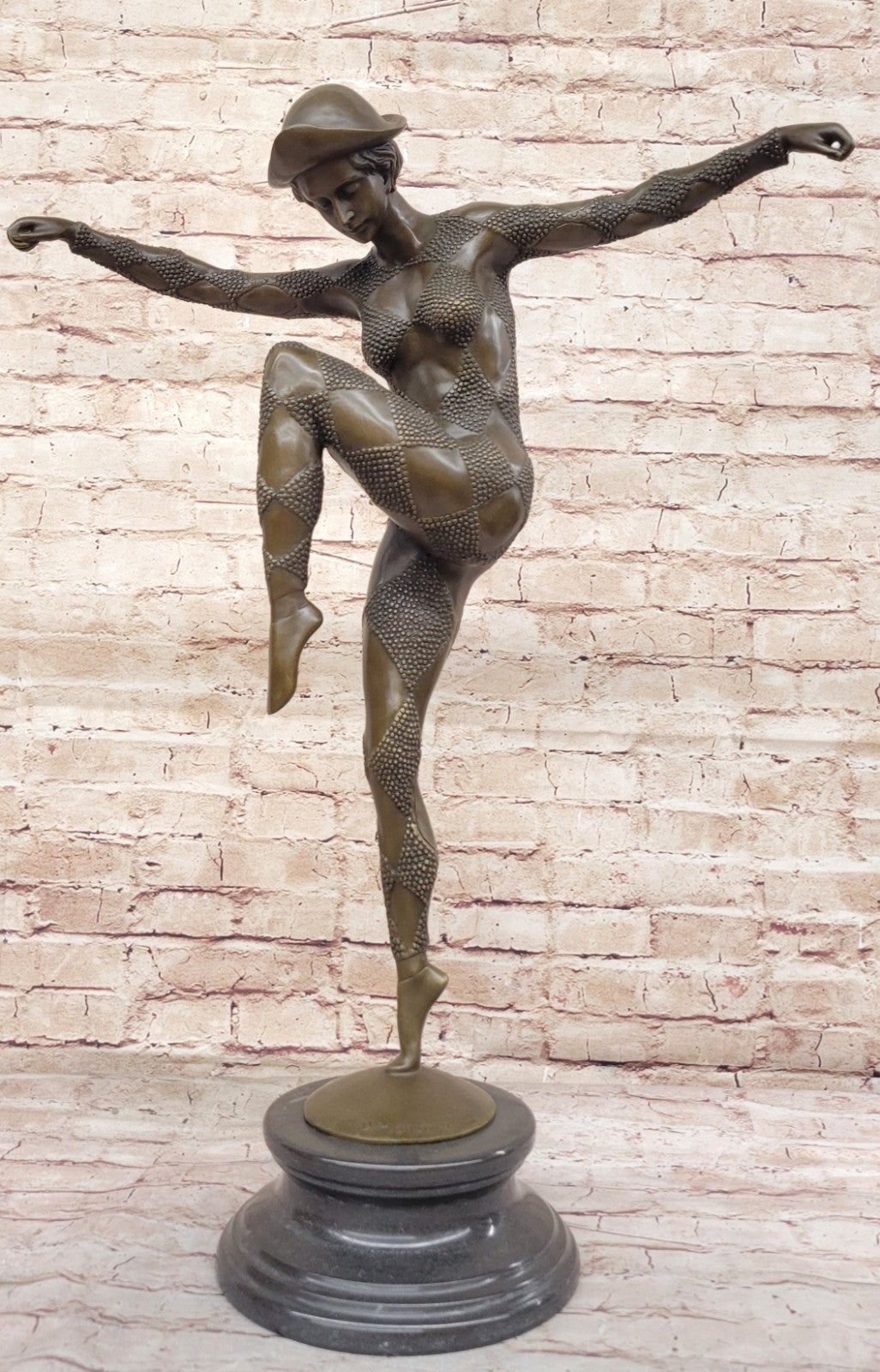 Vintage Signed Exotic Dancer Chiparus Bronze Sculpture Statue Figurine Decor NR