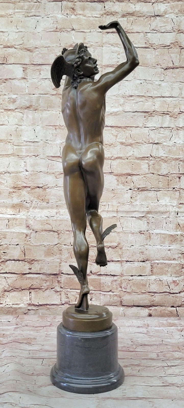 Bronze Statue Winged Mercury Hermes Mythology Flying Nercury Classic Artwork Art
