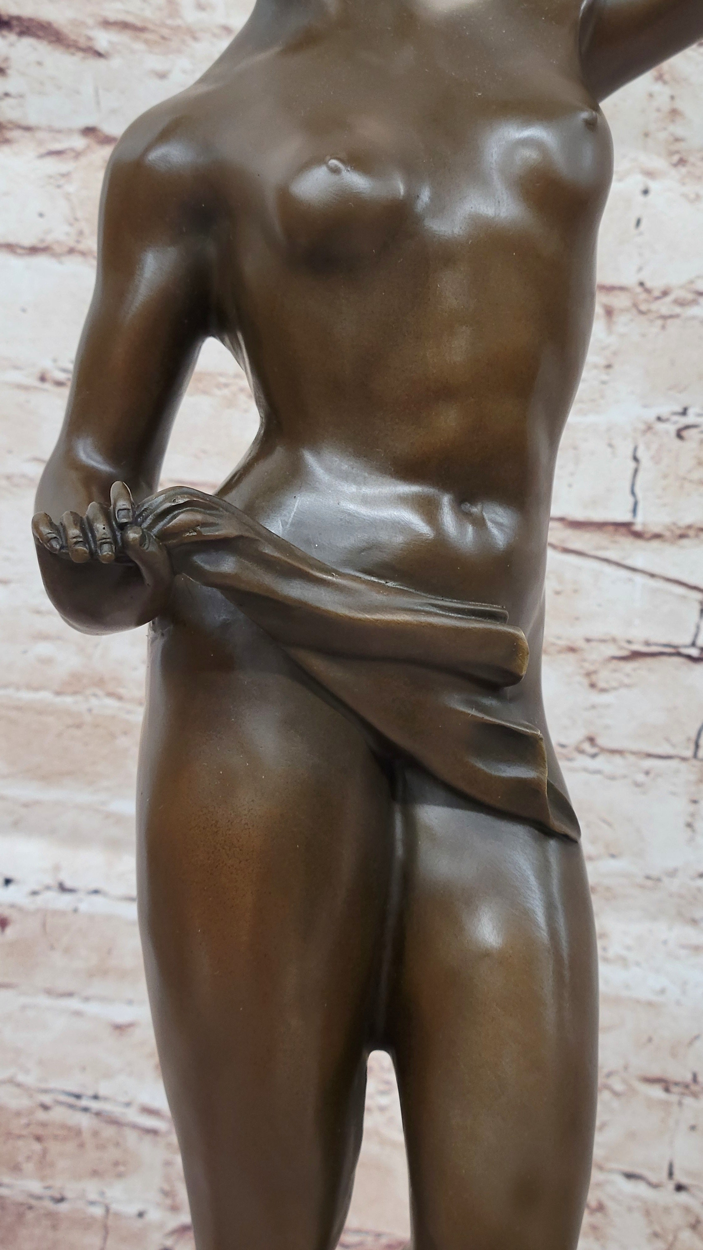 NAKED SEA GODDESS BRONZE SCULPTURE STATUE MARBLE BASE FIGURINE ART FIGURE SALE