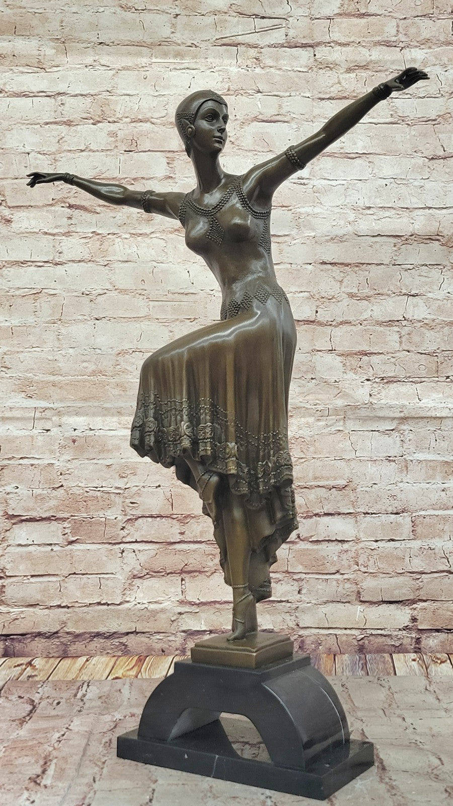 Handcrafted Detailed Museum Quality Classic Chiparus Dancer Collectible Statue