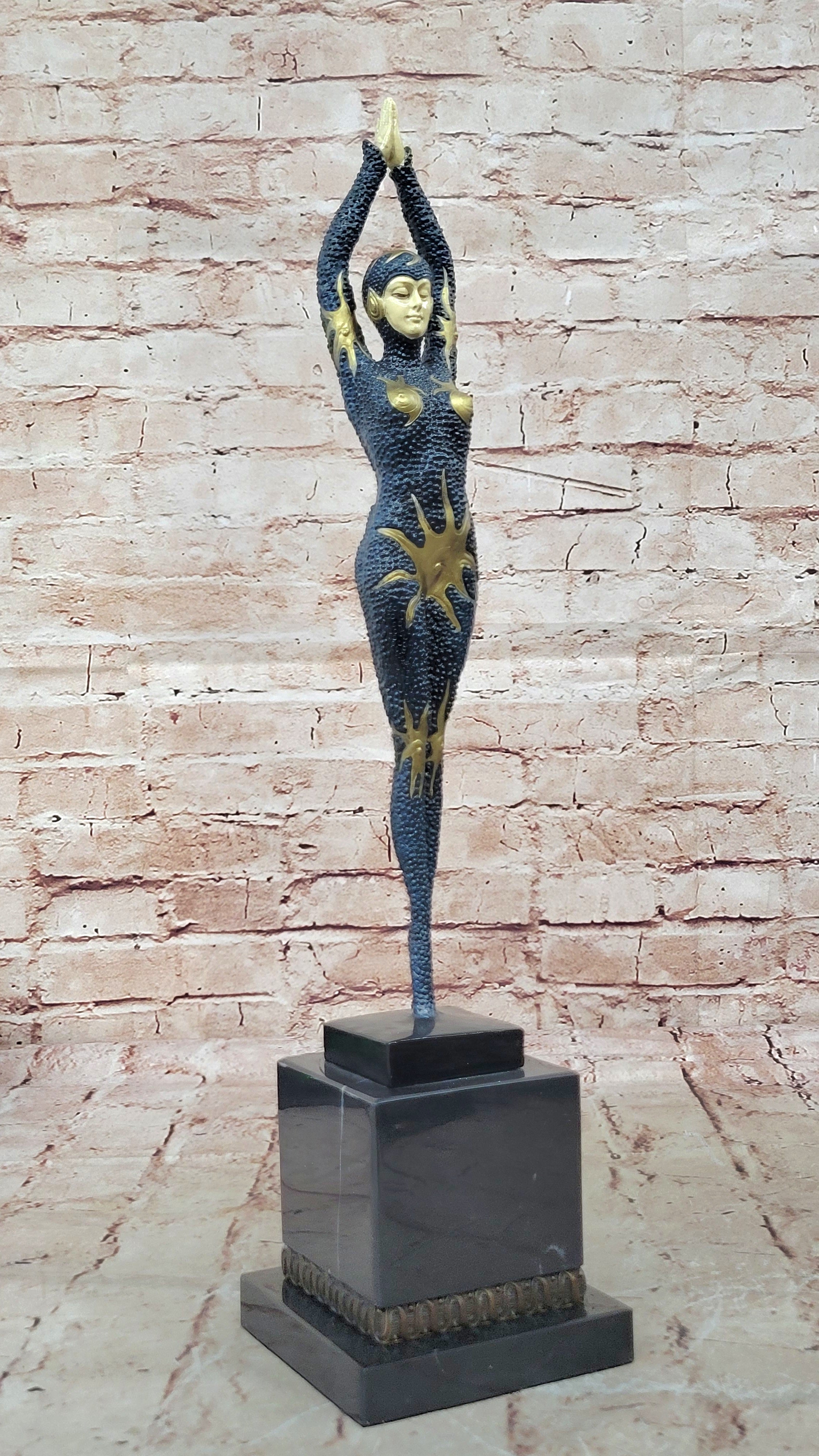 Bronze Art Deco Egyptian Dancer by Chiparus Hot Cast Collectible Starfish Figurine