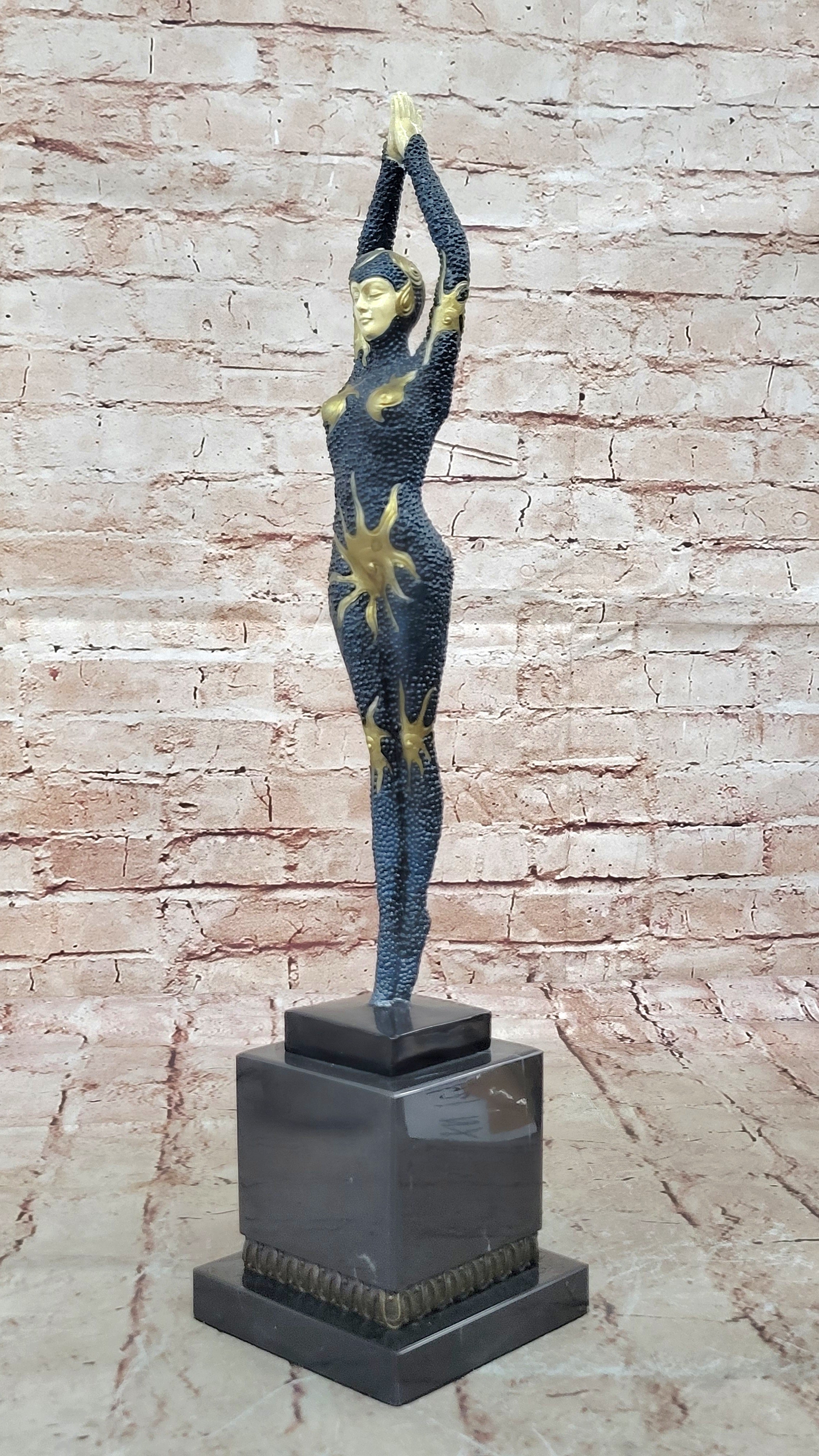 Bronze Art Deco Egyptian Dancer by Chiparus Hot Cast Collectible Starfish Figurine