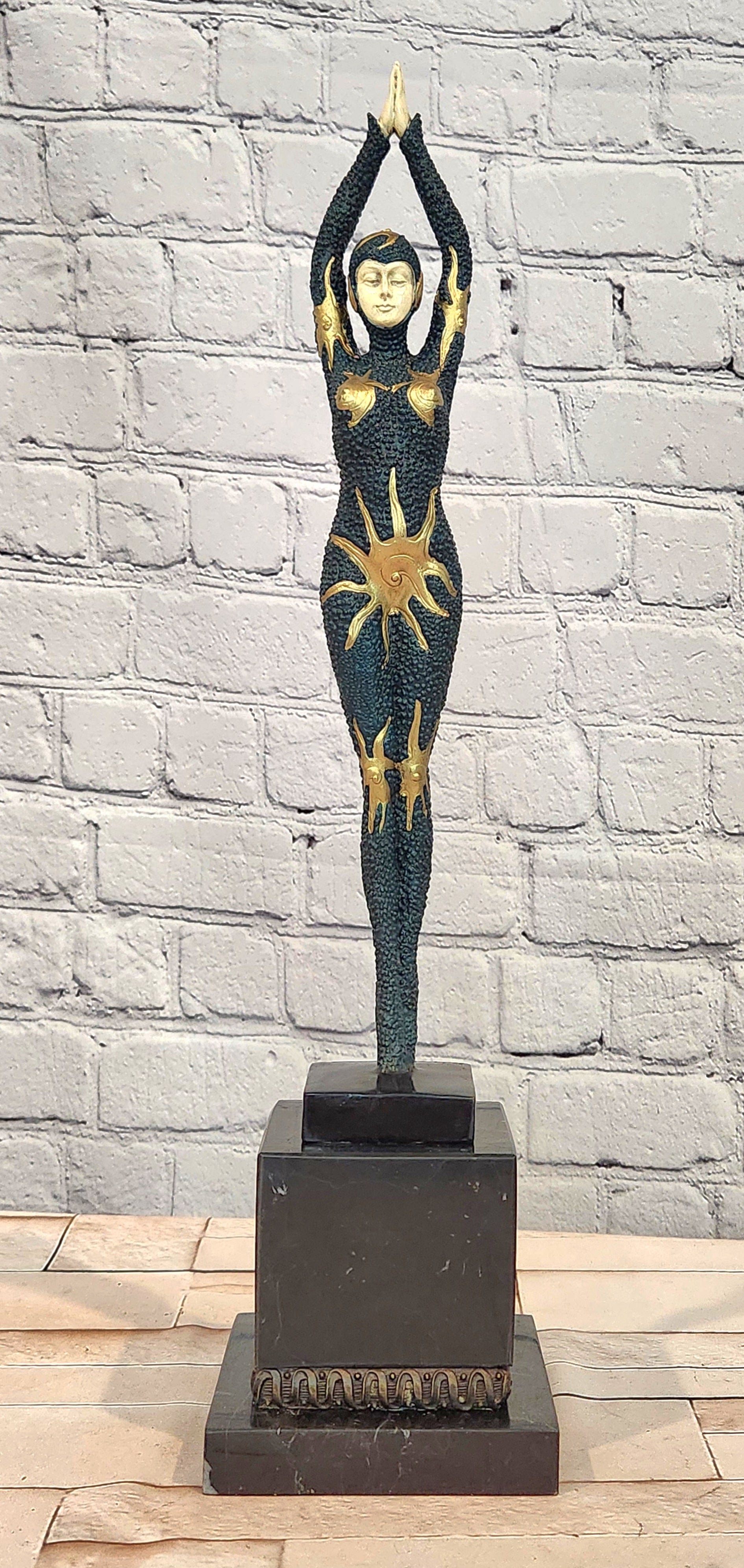 Bronze Art Deco Egyptian Dancer by Chiparus Hot Cast Collectible Starfish Figurine