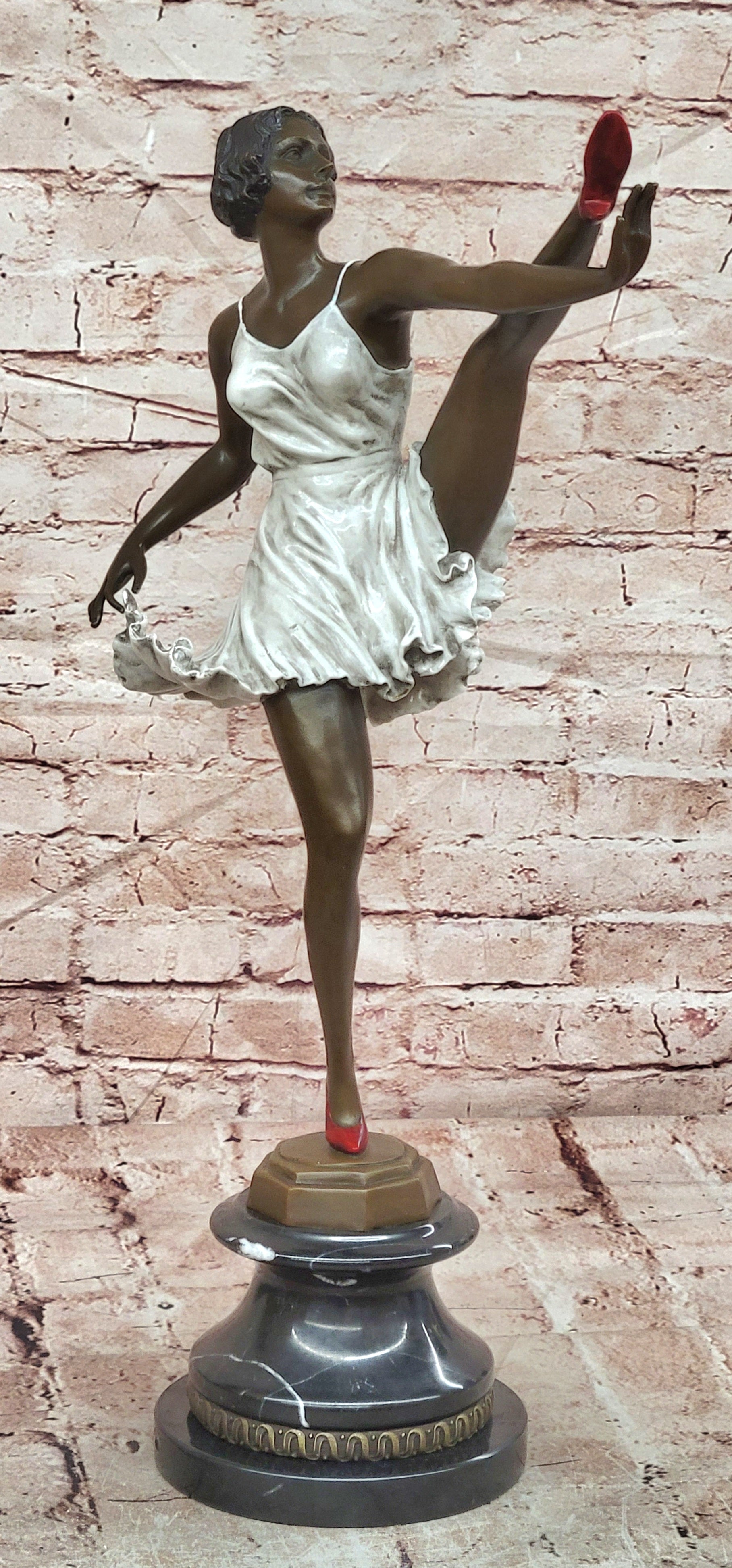 Bruno Zach Art Deco Bronze Lady Figurine Cold Paint Fine Art Sculpture Statue