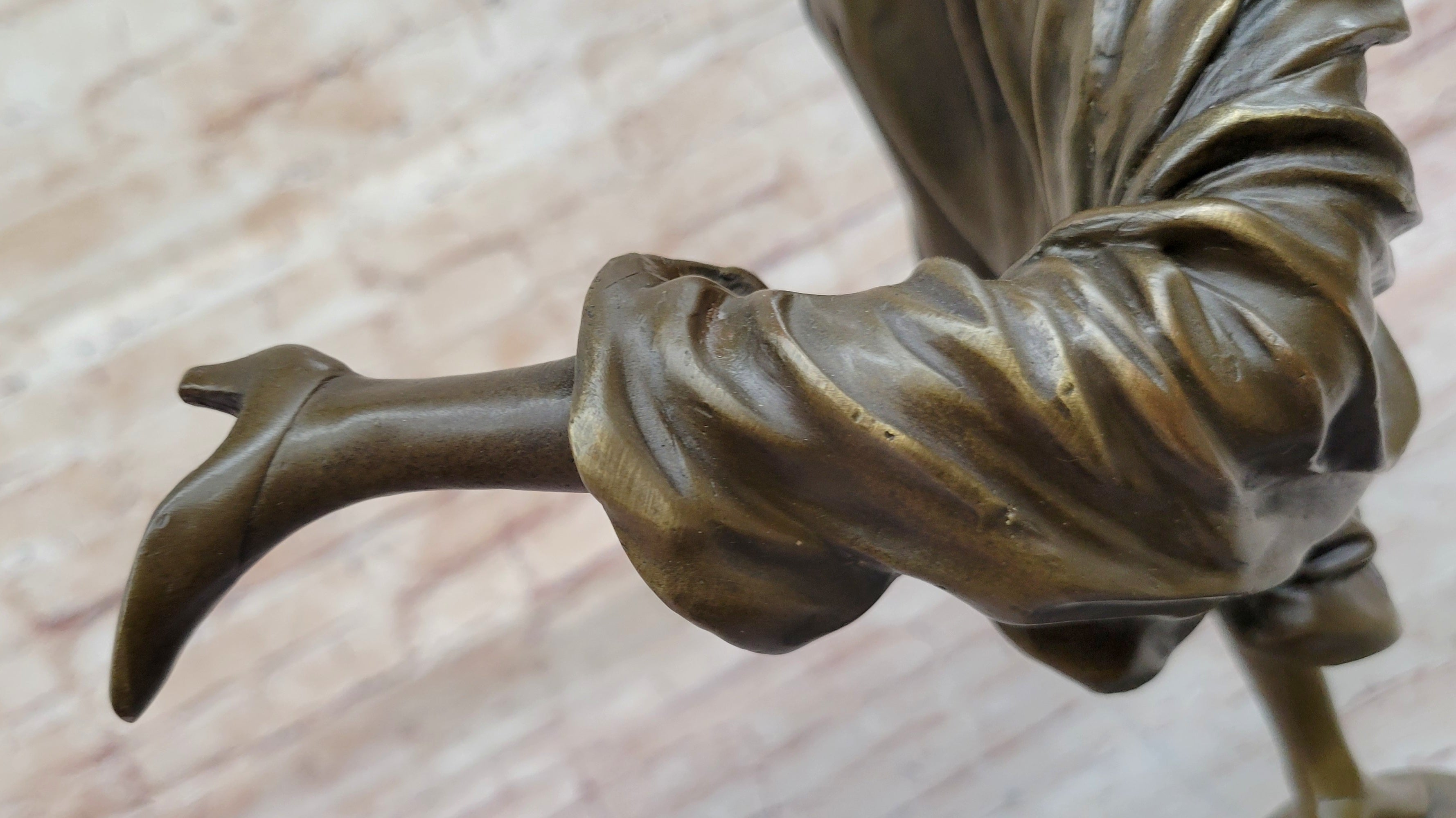 Hand Made Museum Quality Work Sexy Woman W/ Rope 100% Solid Bronze Sculpture Art