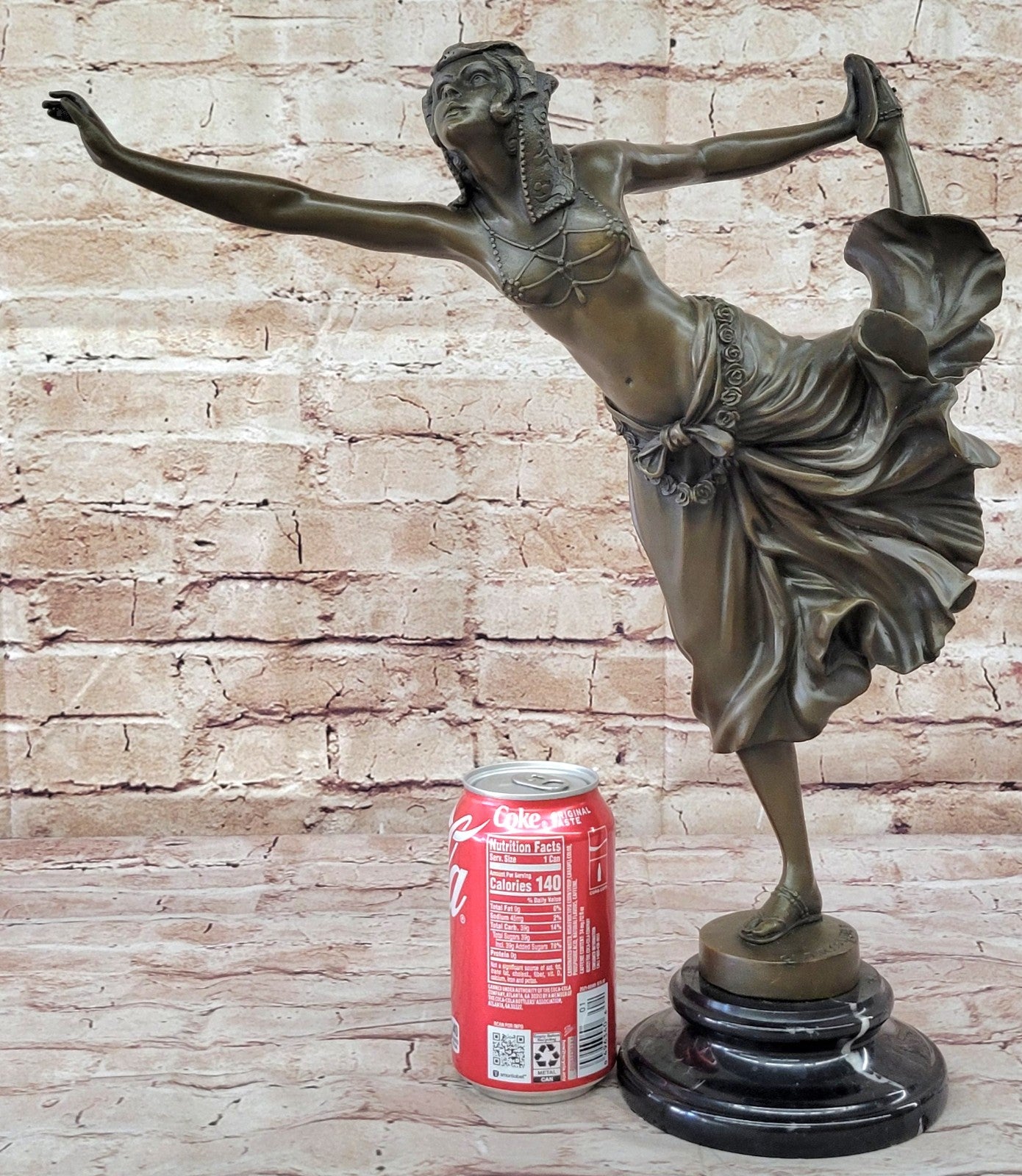 Bronze Sculpture Gypsy Nude Dancer European Made by Lost Wax Method Statue