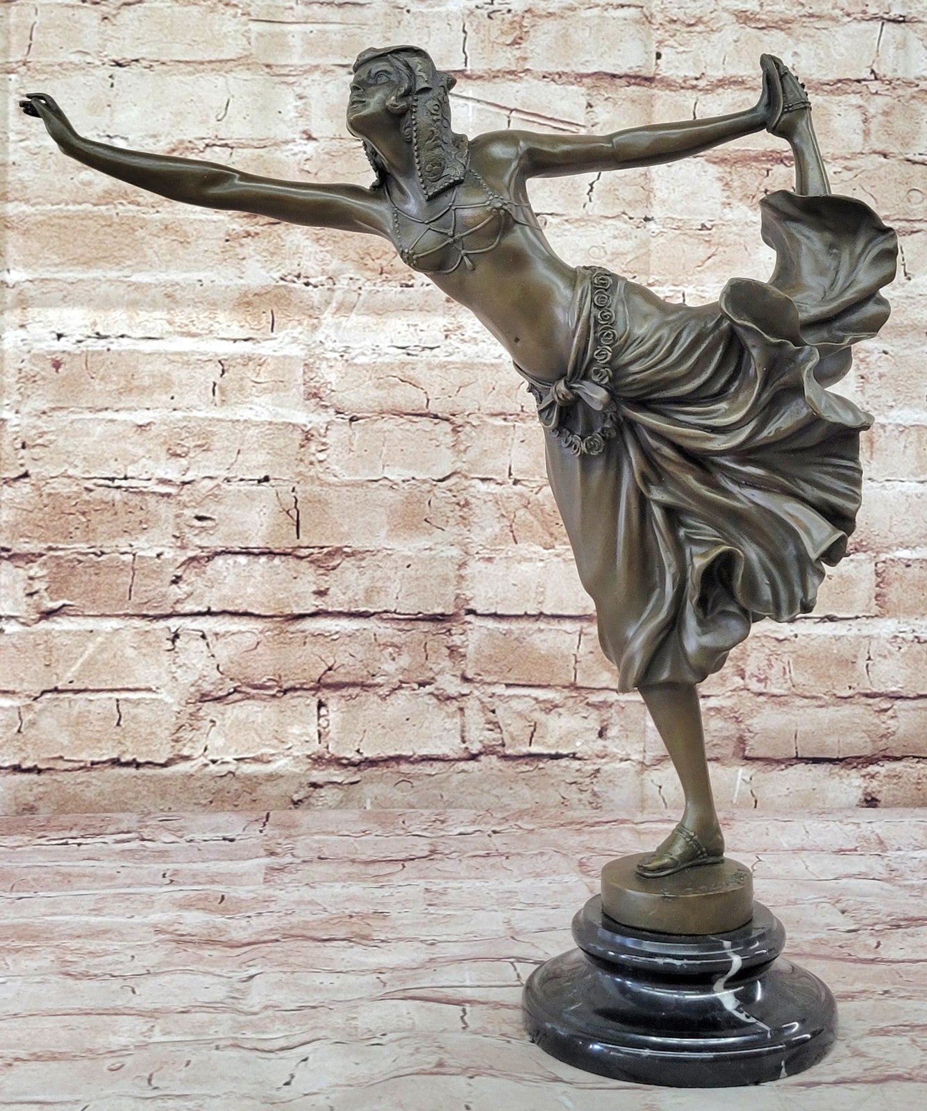 Bronze Sculpture Gypsy Nude Dancer European Made by Lost Wax Method Statue