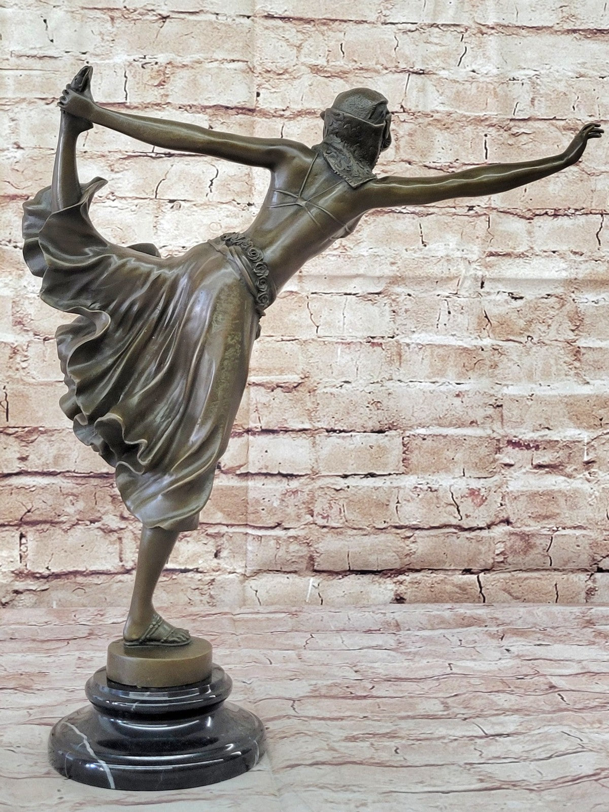 Bronze Sculpture Gypsy Nude Dancer European Made by Lost Wax Method Statue