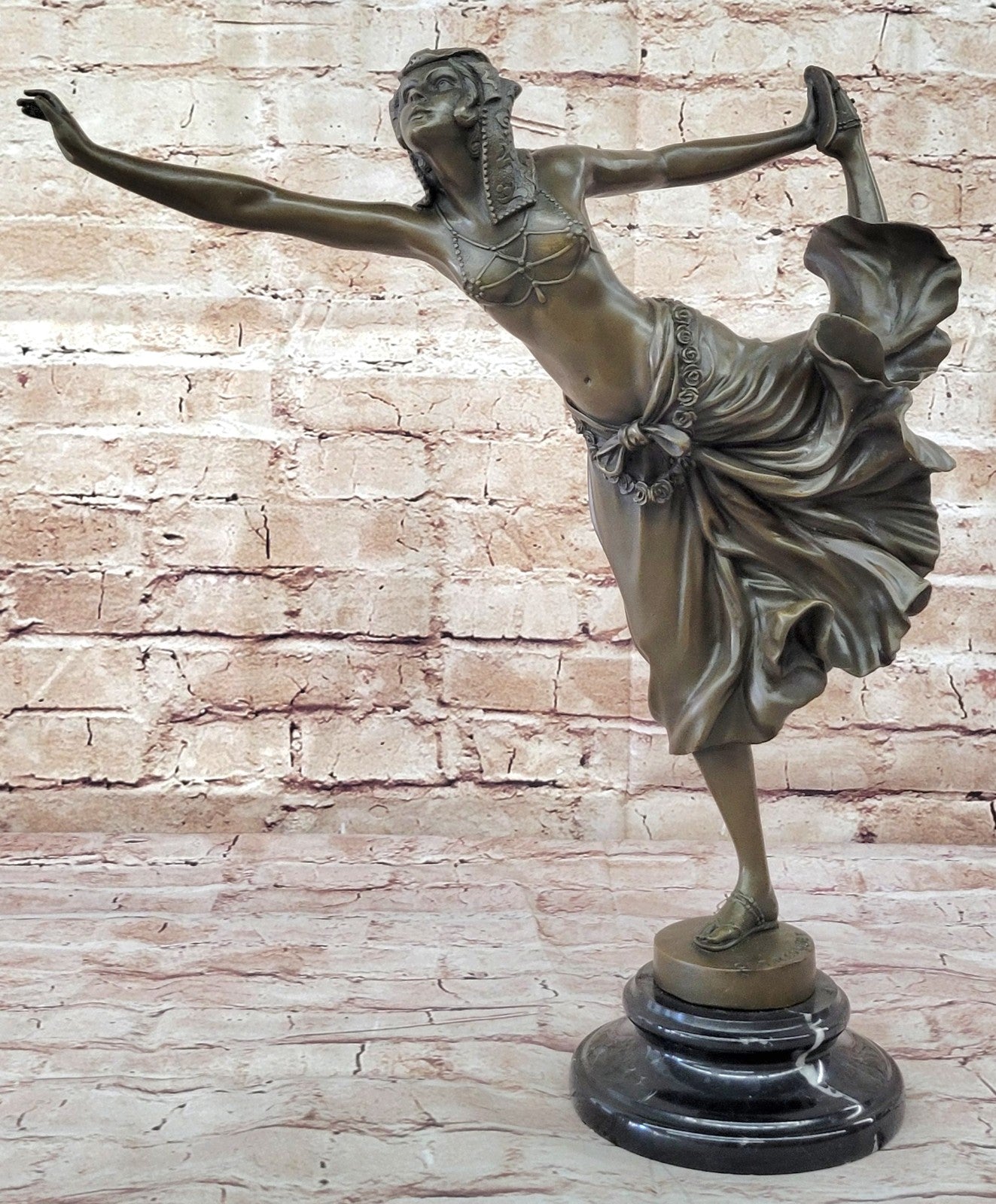 Bronze Sculpture Gypsy Nude Dancer European Made by Lost Wax Method Statue