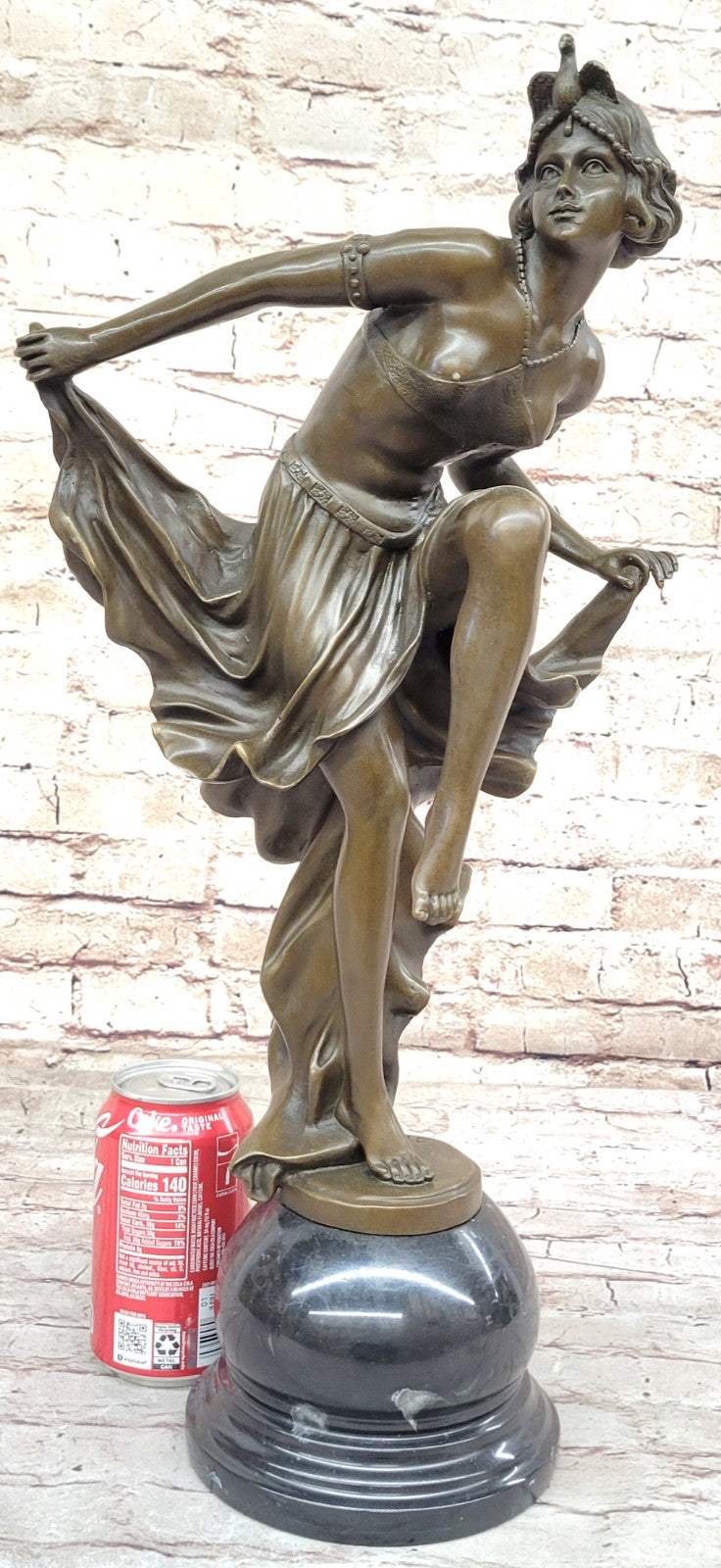 Sign bronze art deco statue , belly dancer sculpture Home Office Decoration