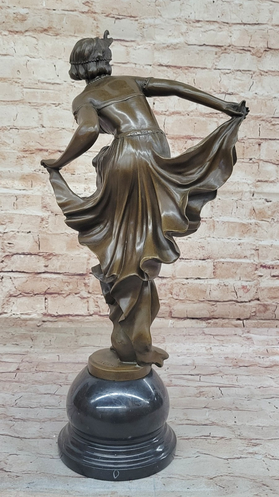 Sign bronze art deco statue , belly dancer sculpture Home Office Decoration