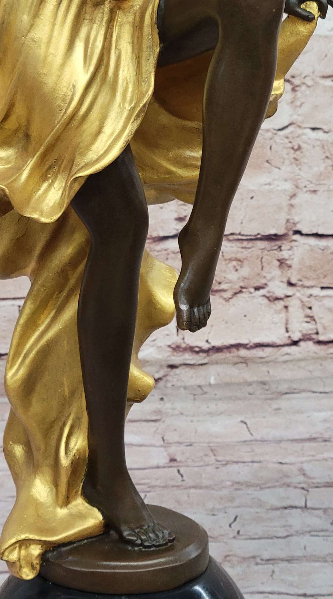 Art Nouveau Bronze & Marble Statue by Becqrrel Sculpture Hand Made Figurine Sale