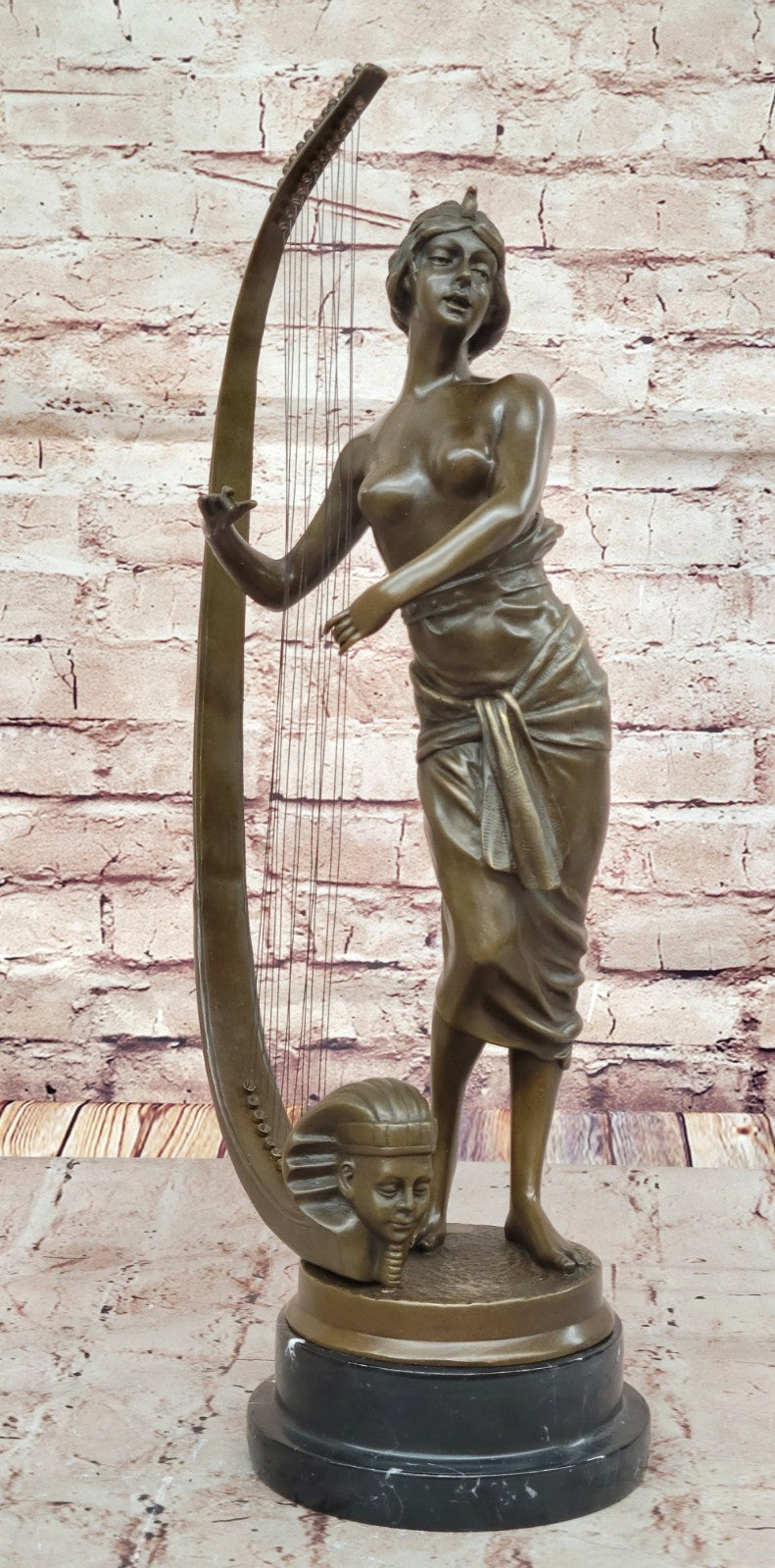 Art Deco Bronze Musician Statue - Detailed Collectible Masterpiece Artwork
