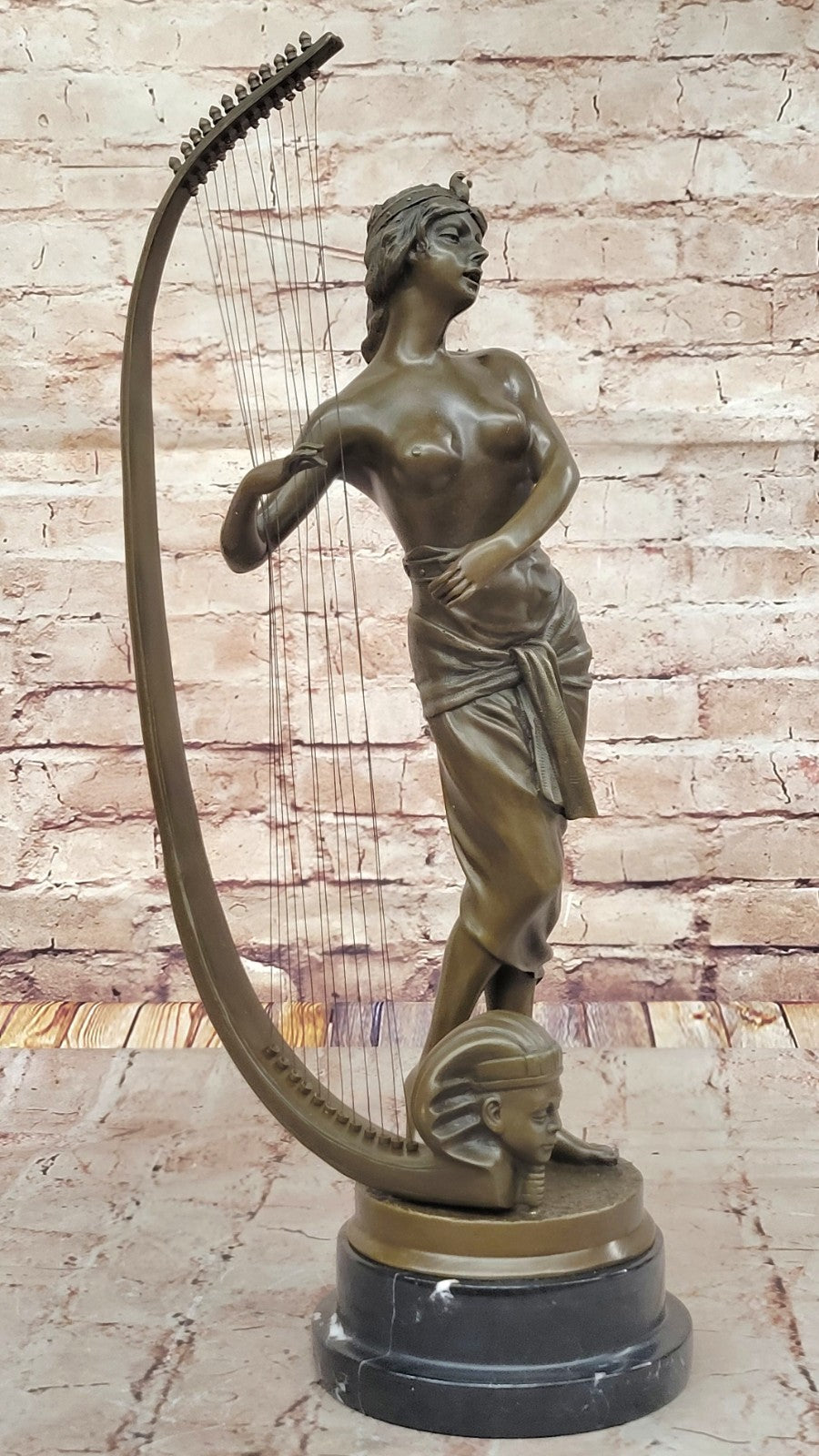 Art Deco Bronze Musician Statue - Detailed Collectible Masterpiece Artwork