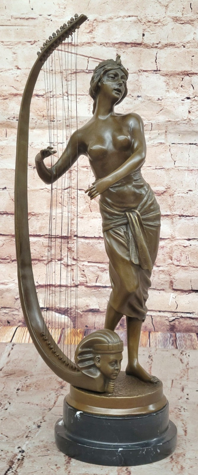 Art Deco Bronze Musician Statue - Detailed Collectible Masterpiece Artwork