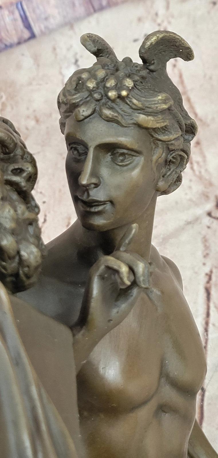 The Secret from Above - Bronze Flying Mercury Statue - Signed Moulin Artwork