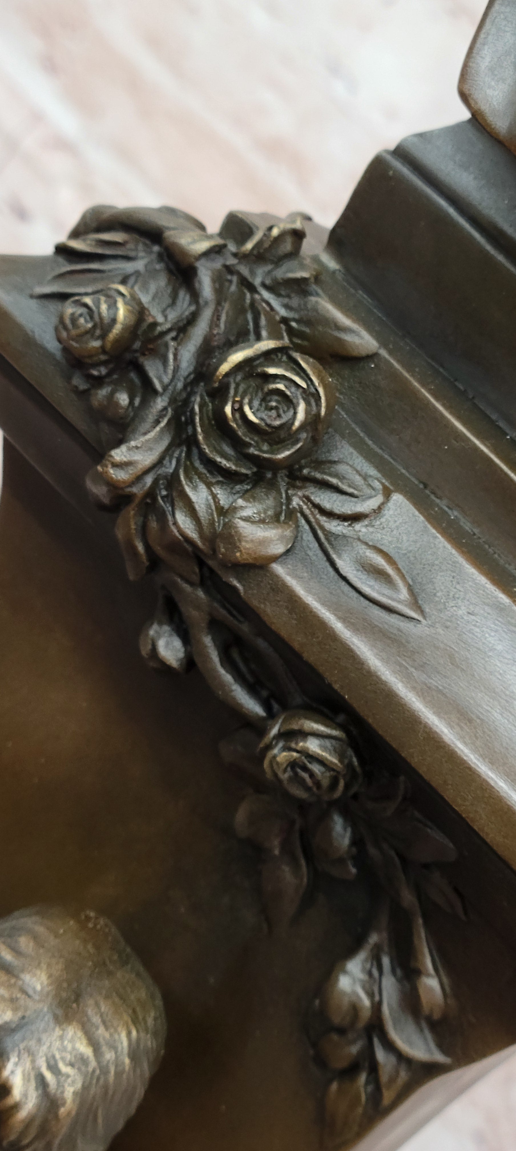 Genuine Hot Cast Bronze Composer Bust with Maiden Allegory Statue
