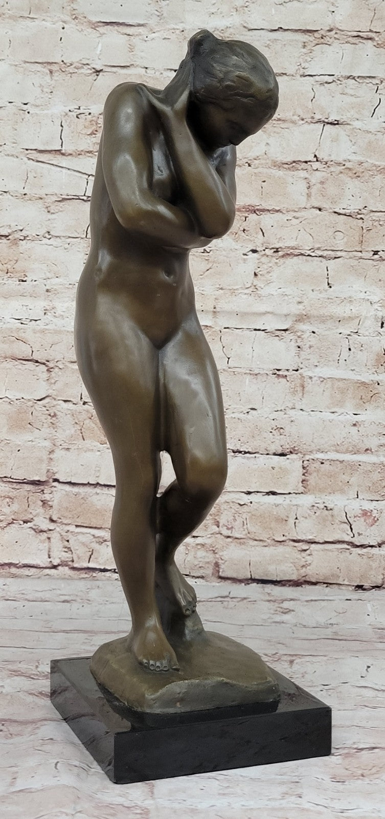 EVE by RODIN" from GATES OF HELL STATUE SCULPTURE 100% Pure BRONZE New ADAM AR