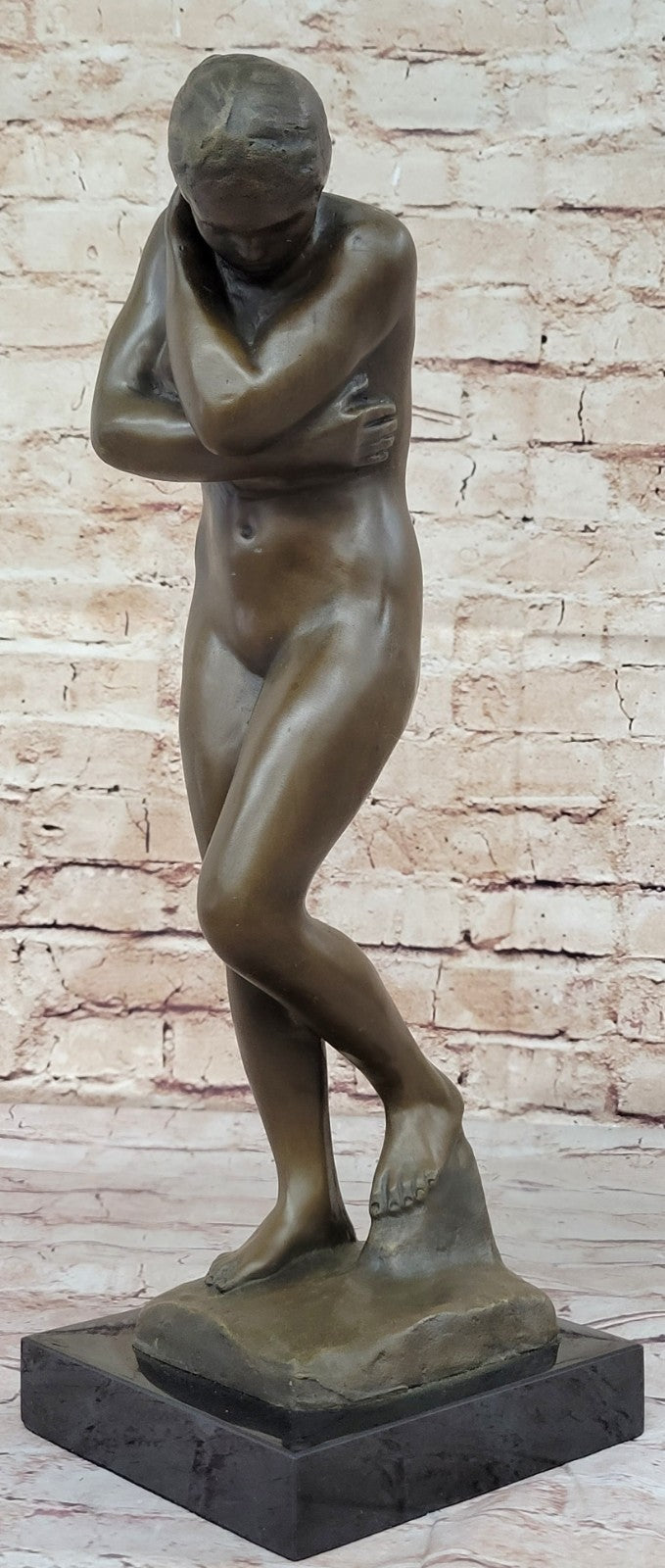 EVE by RODIN" from GATES OF HELL STATUE SCULPTURE 100% Pure BRONZE New ADAM AR