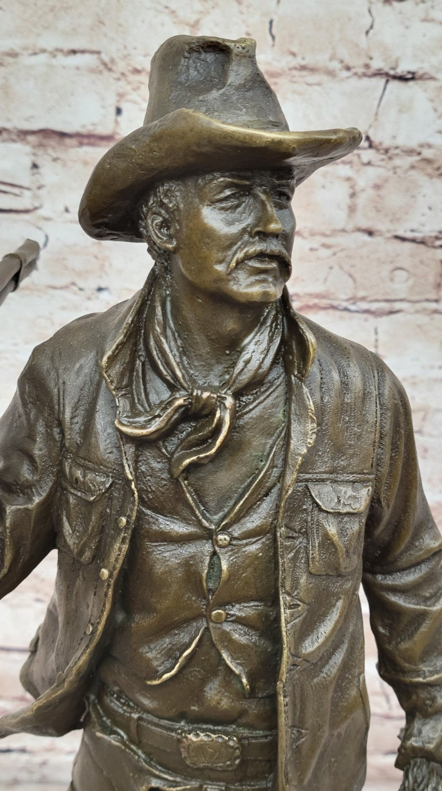 Milo “Cowboy with Gun and Dog” – Original Bronze Western Sculpture